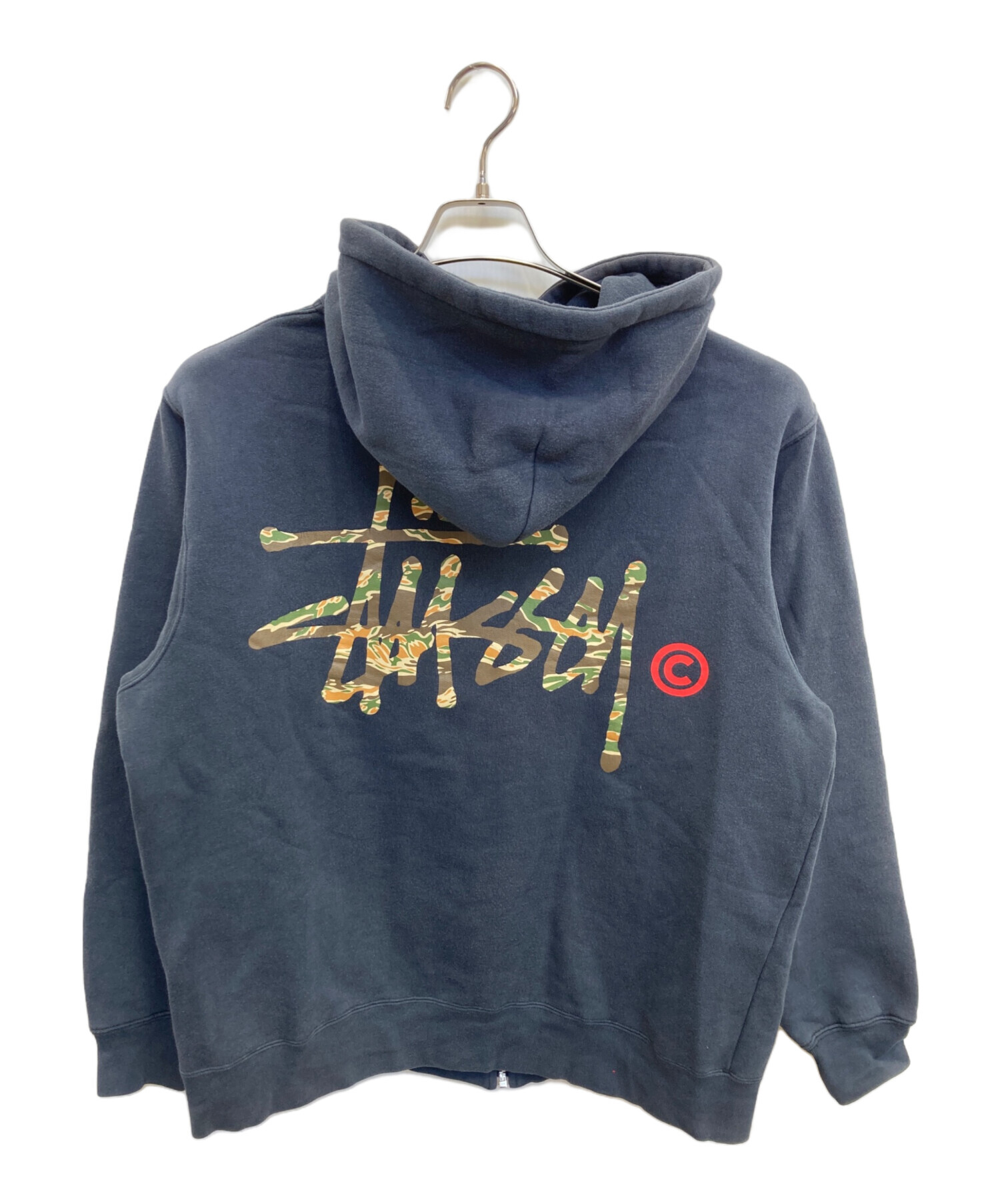 中古・古着通販】stussy (ステューシー) ジップパーカー ブラック 