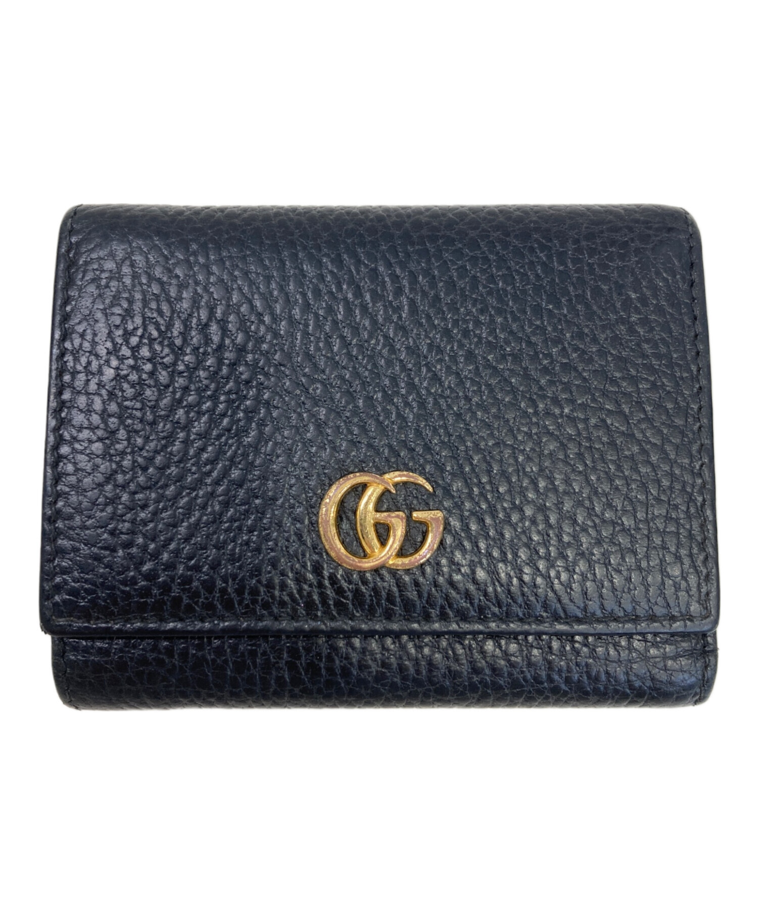 中古・古着通販】GUCCI (グッチ) 3つ折り財布 ブラック｜ブランド 
