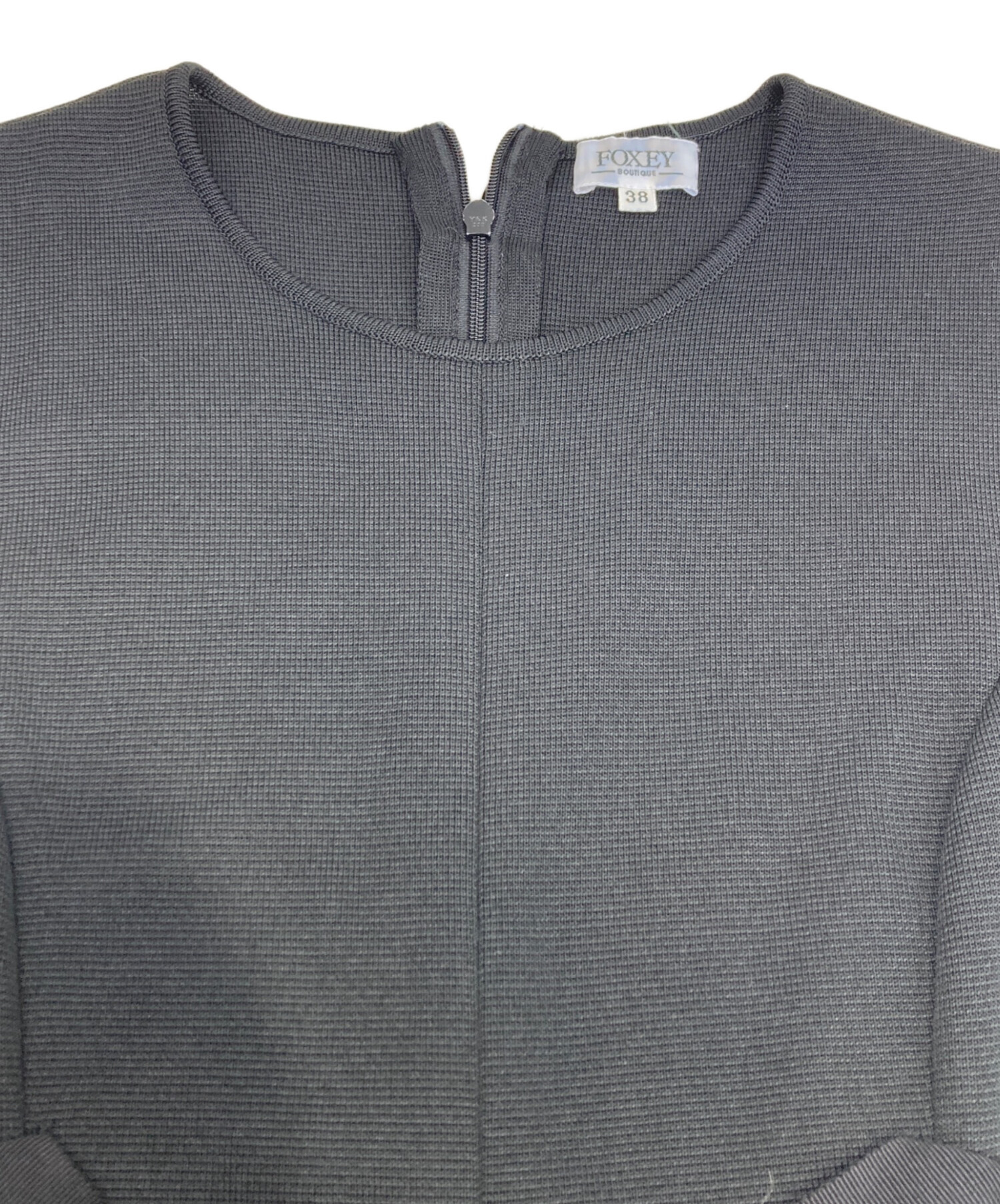 中古・古着通販】FOXEY (フォクシー) ノースリーブワンピース ブラック