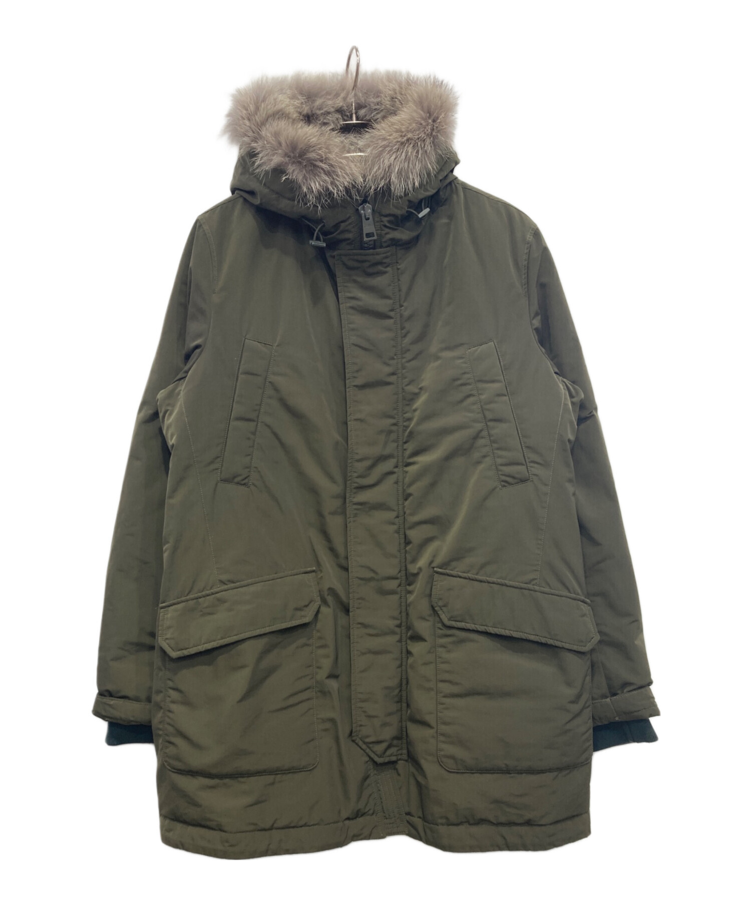 中古・古着通販】HERNO (ヘルノ) ファーフードダウンコート カーキ