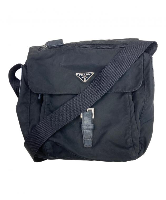 PRADA ブラック ショルダーバッグ　中古　レア！ ノベルティ ノベルティ PRADA ショルダーバッグ ブラック 【公式通販】