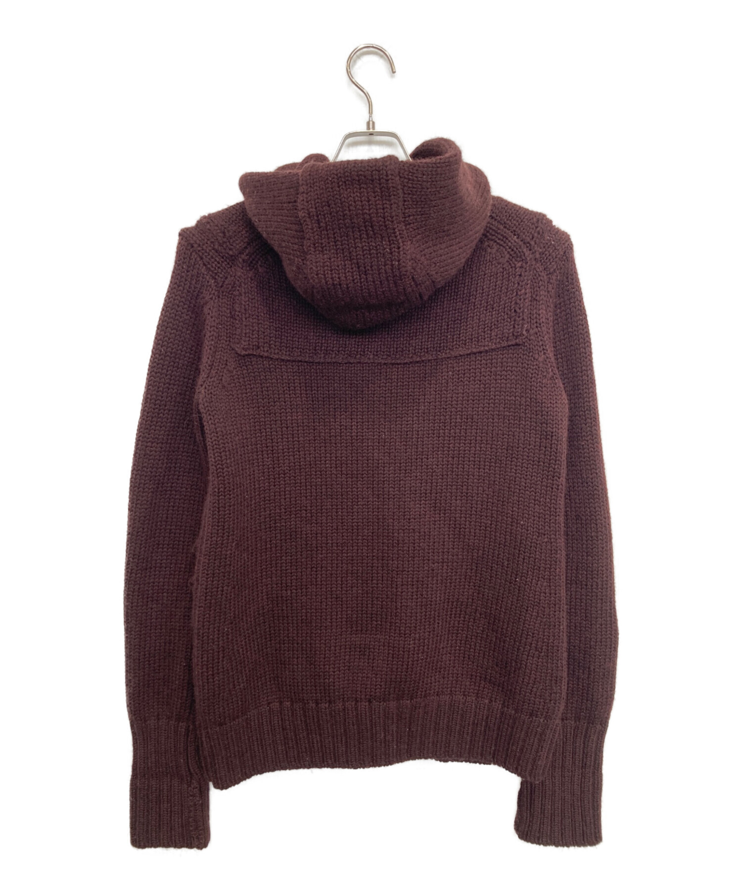 美品 Y's ワイズ ダブルジップ スウェット ポンチョ 羽織り 2 黒 中古・古着通販】Y's (ワイズ) ダブルジップニットフーディー ボルドー