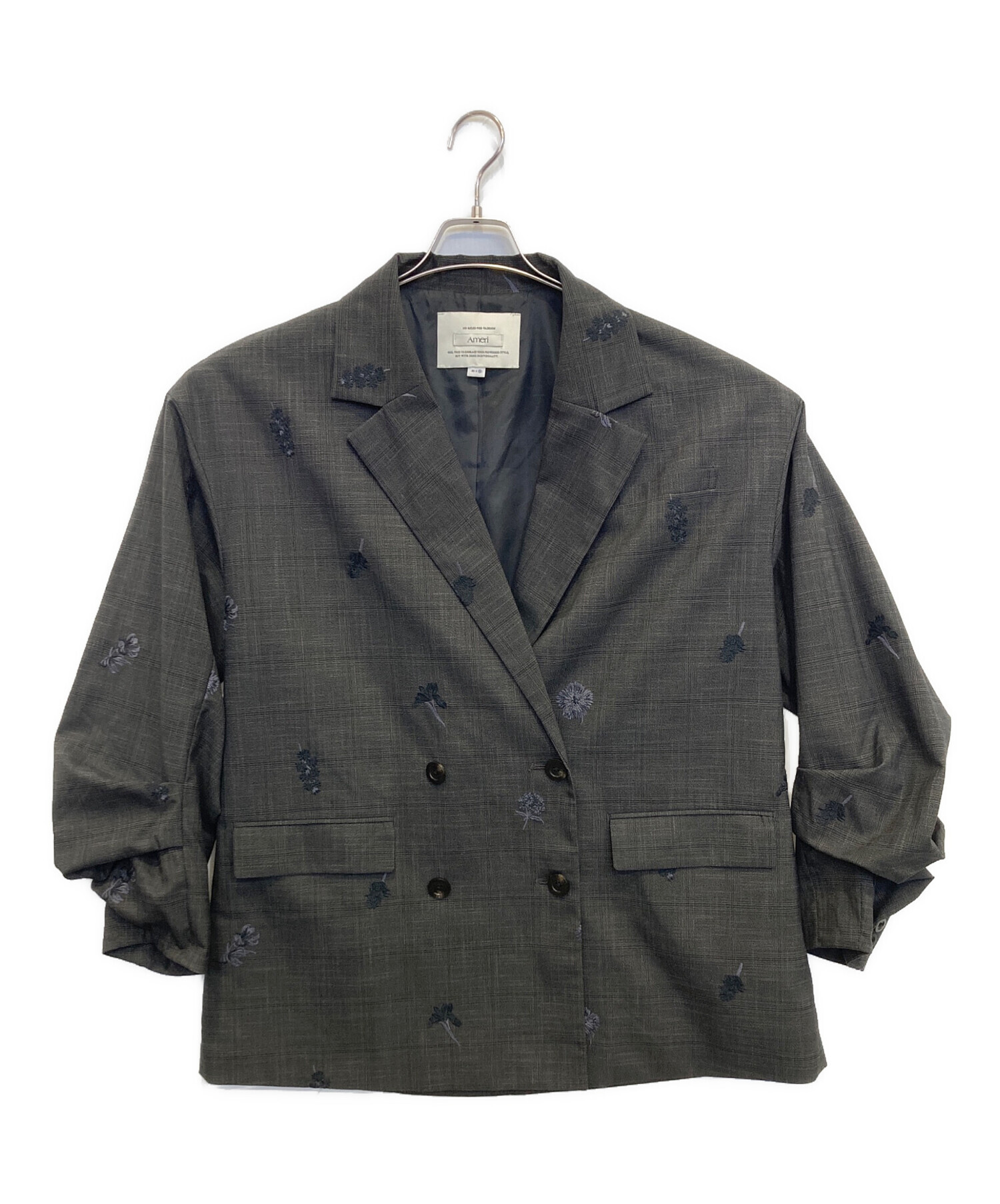 中古・古着通販】Ameri (アメリ) FLOWER PAPA JACKET グレー サイズ:M