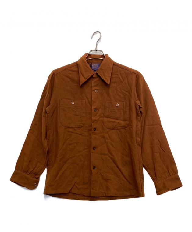 70's ペンドルトン　ボードシャツ　ブラウン　Mサイズ 中古・古着通販】PENDLETON (ペンドルトン) ボードシャツ ブラウン