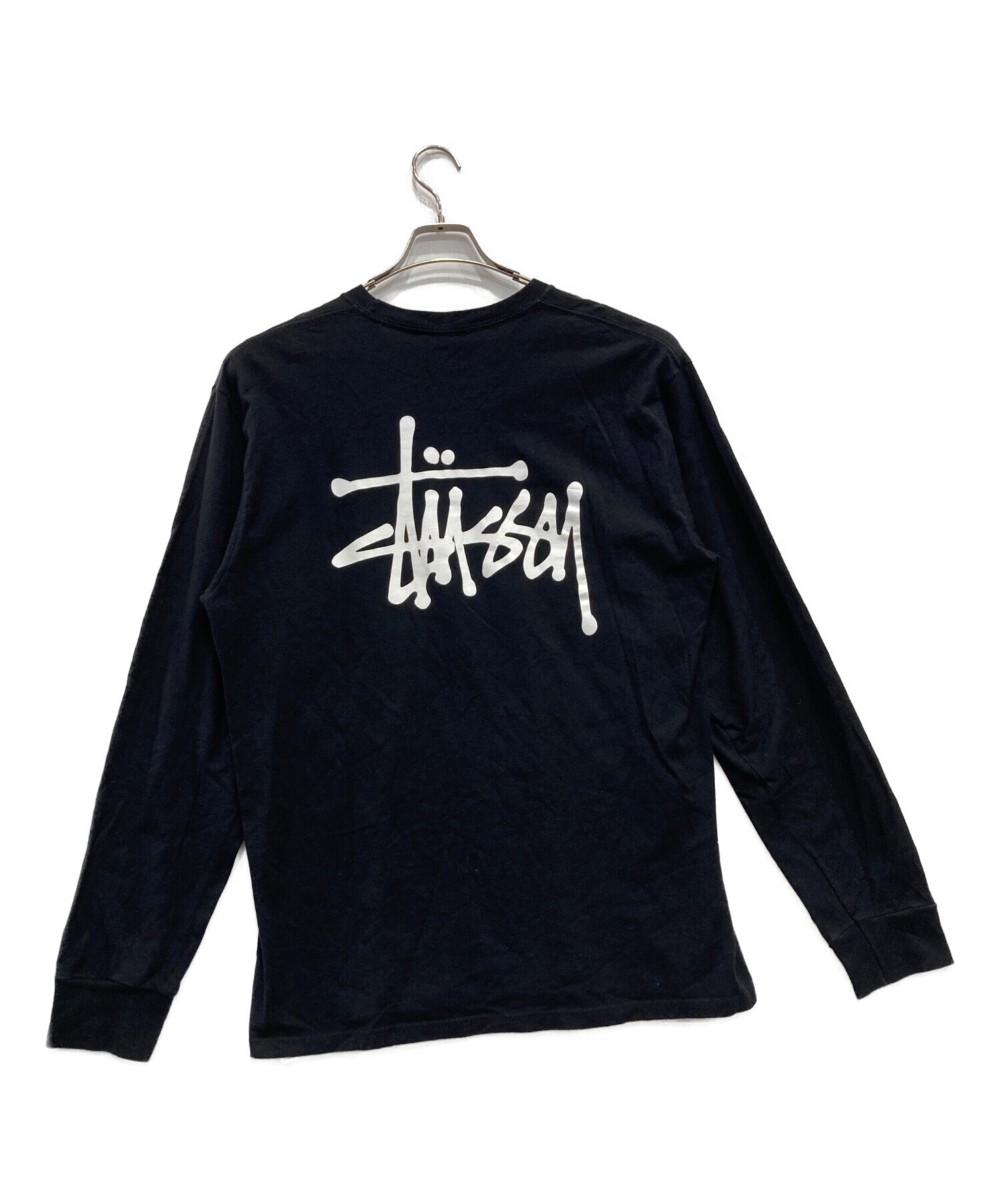 Stussy ロゴプリント Tシャツ 中古・古着通販】stussy (ステューシー) ロゴプリントTシャツ ブラック