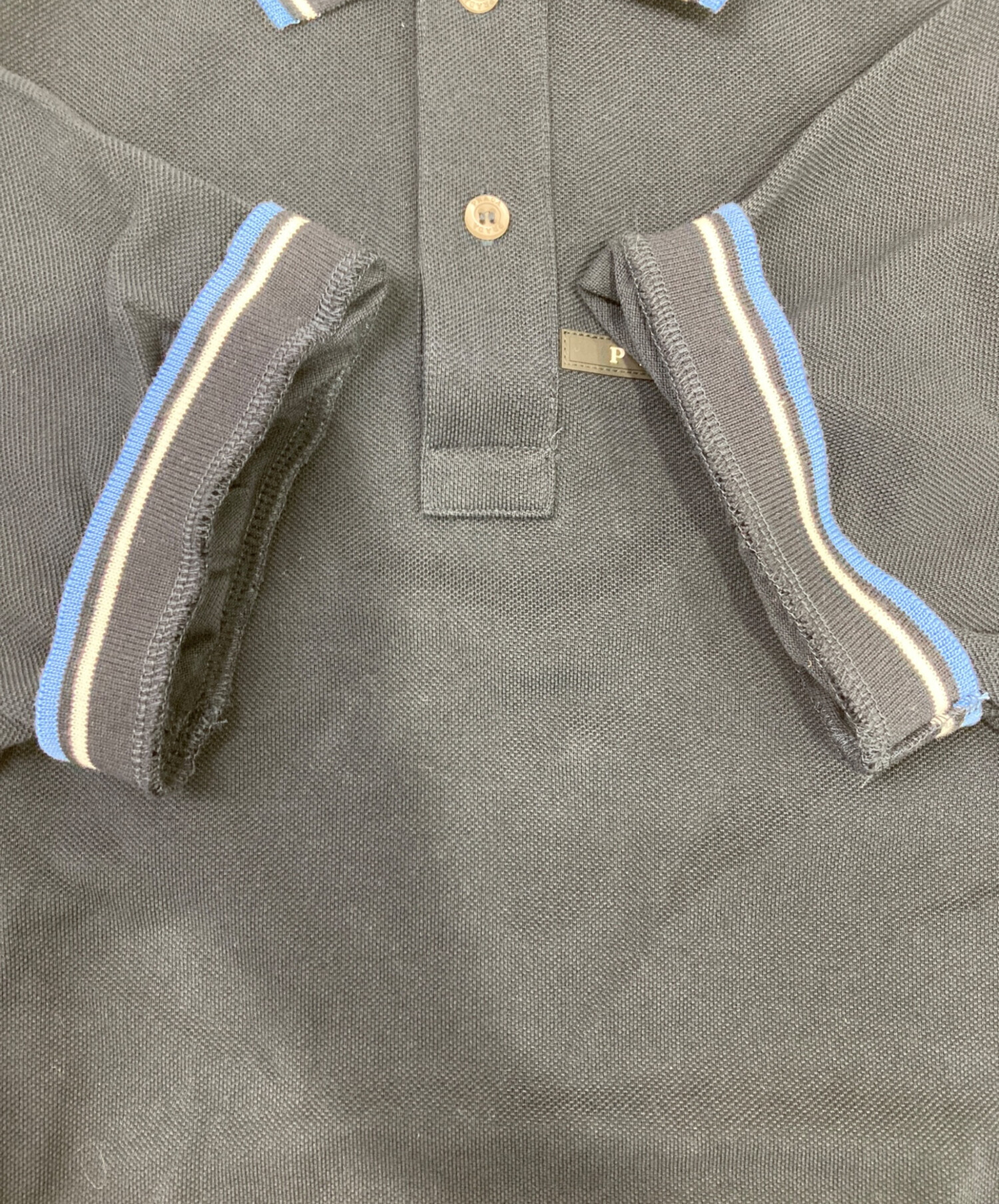 中古・古着通販】PRADA (プラダ) ポロシャツ ネイビー サイズ:XL