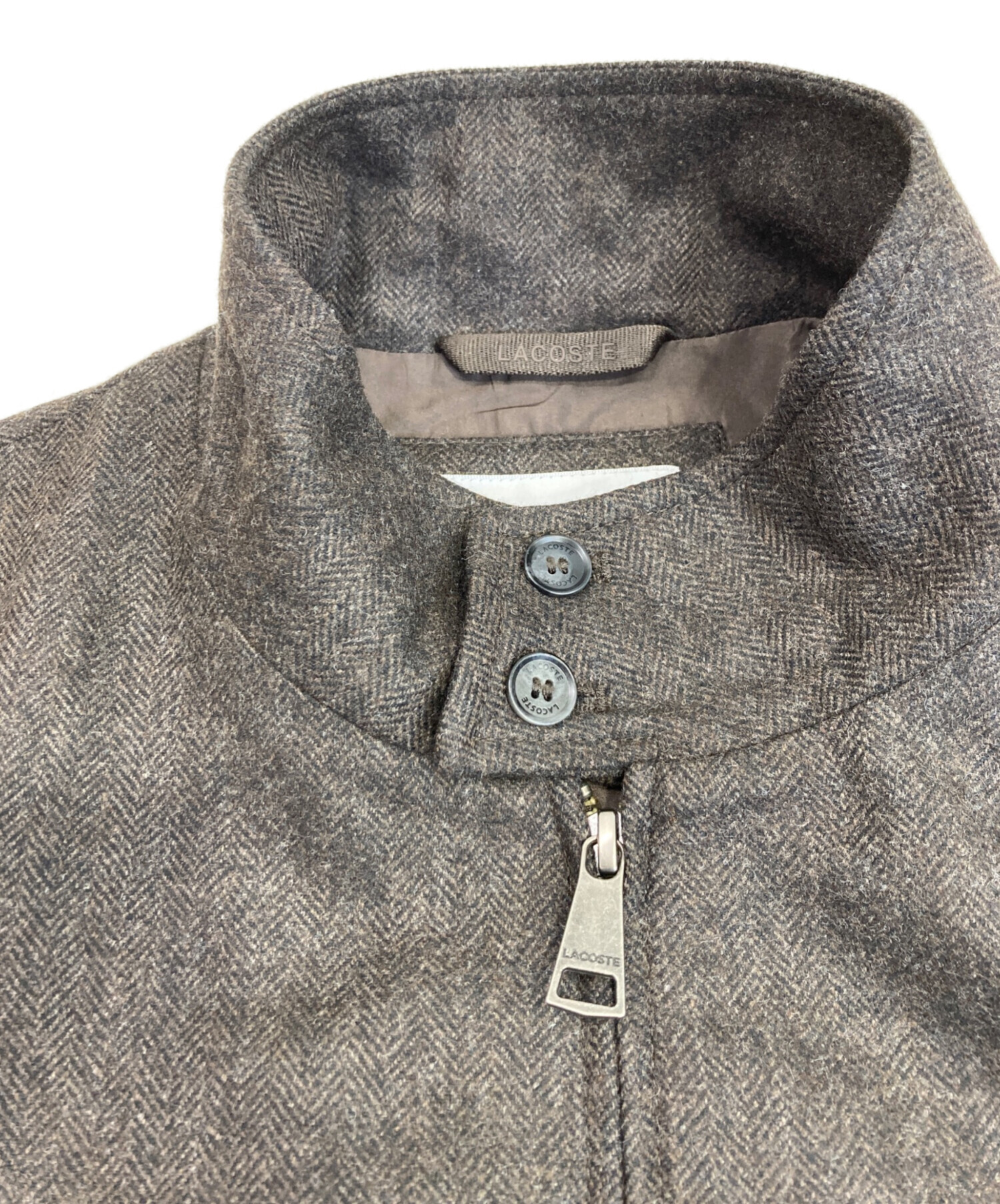 中古・古着通販】LACOSTE (ラコステ) ウールツイードハリントン 