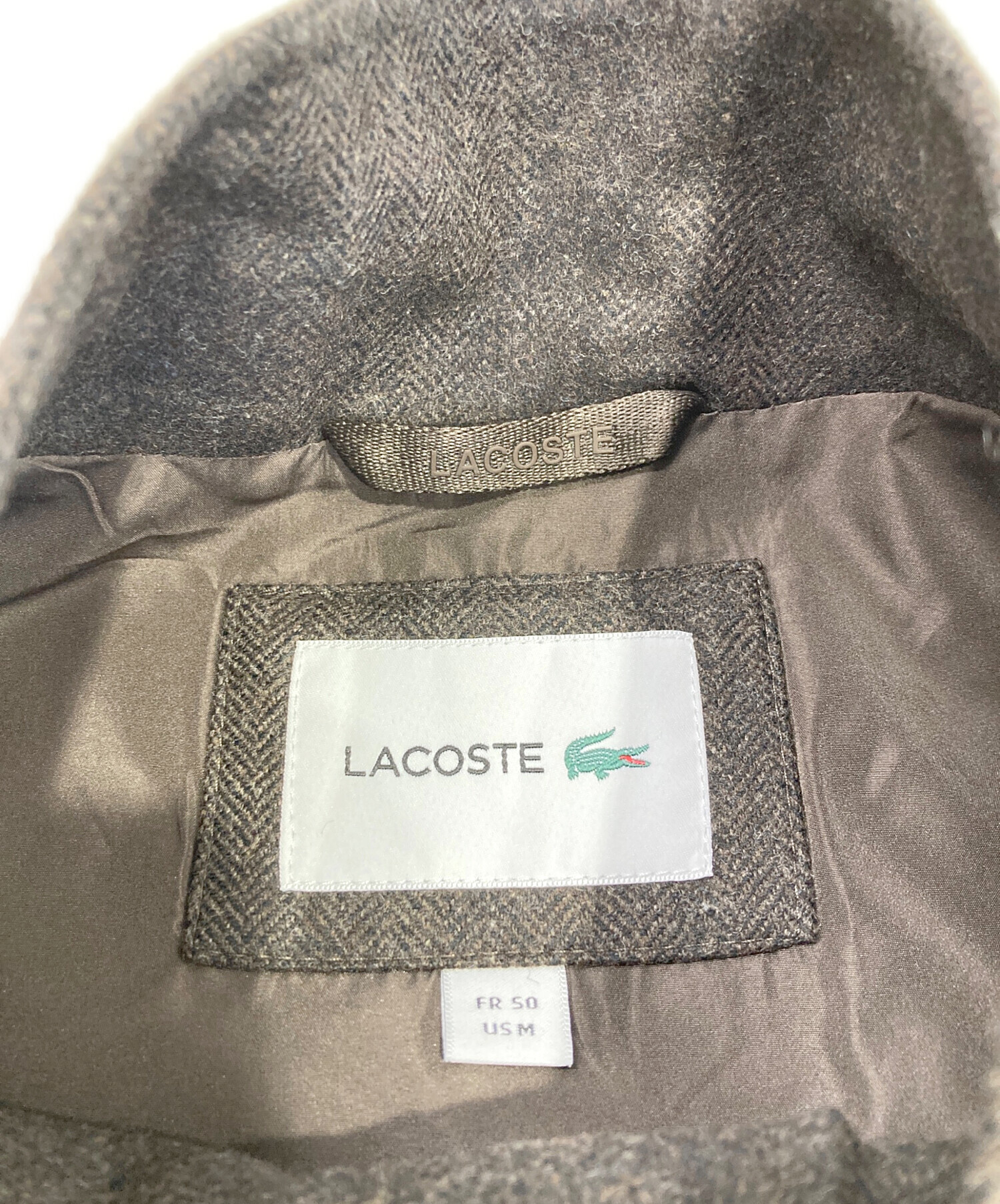 中古・古着通販】LACOSTE (ラコステ) ウールツイードハリントン 