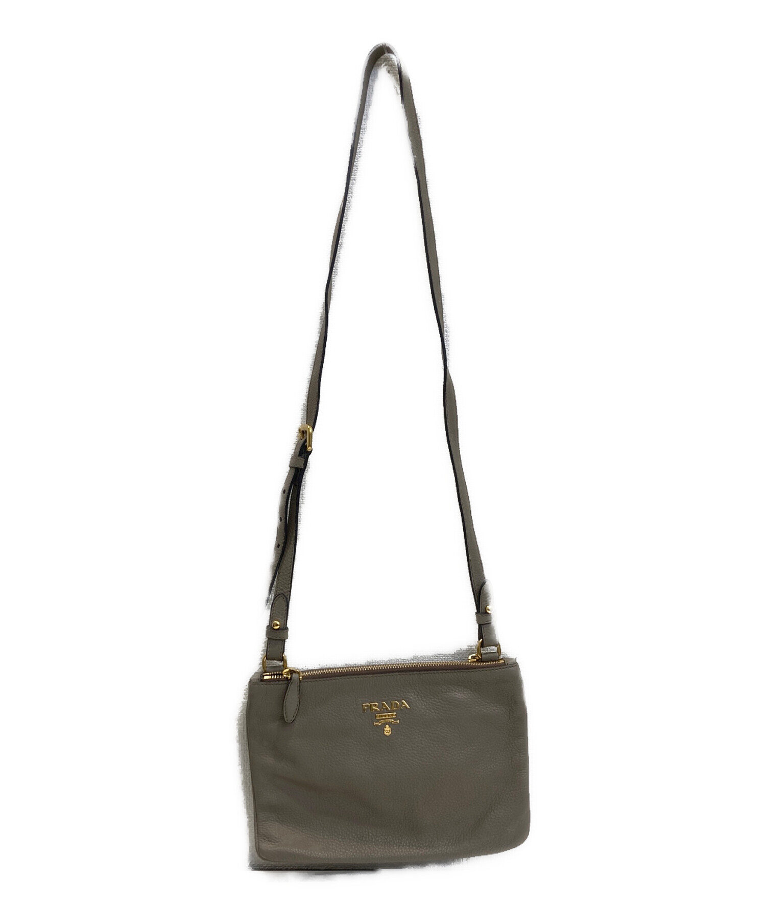 中古・古着通販】PRADA (プラダ) ショルダーバッグ グレージュ