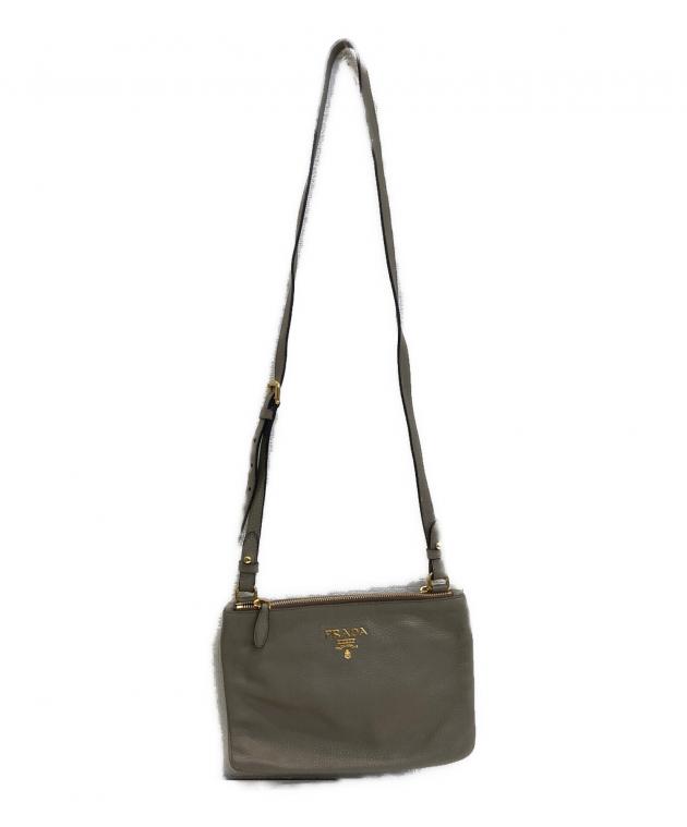 ショルダーバッグ　傷あり 中古・古着通販】PRADA (プラダ) ショルダーバッグ グレージュ