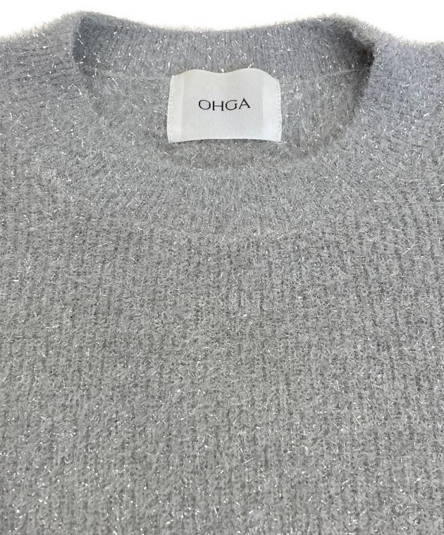 中古・古着通販】OHGA (オオガ) 半袖ニット グレー サイズ:FREE