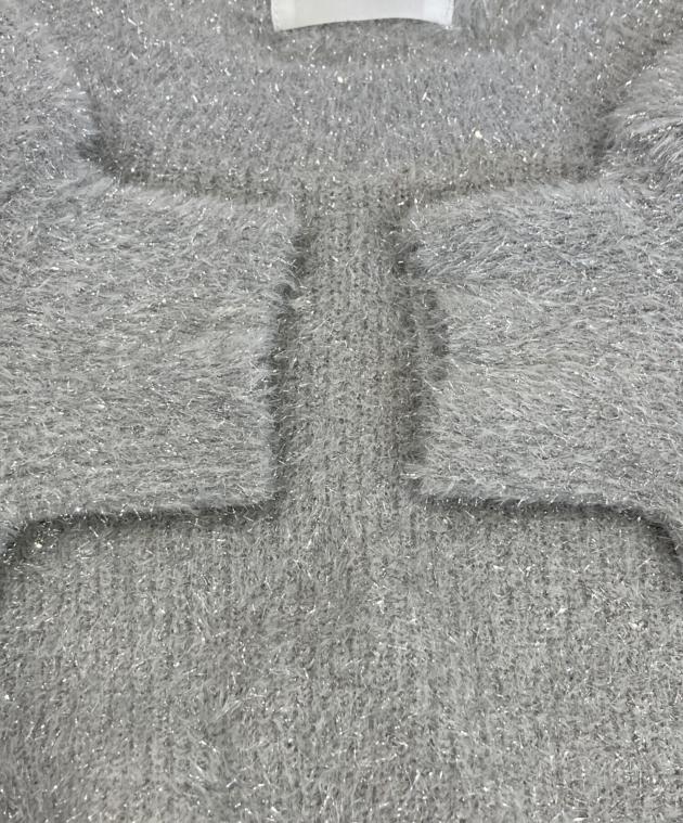 中古・古着通販】OHGA (オオガ) 半袖ニット グレー サイズ:FREE