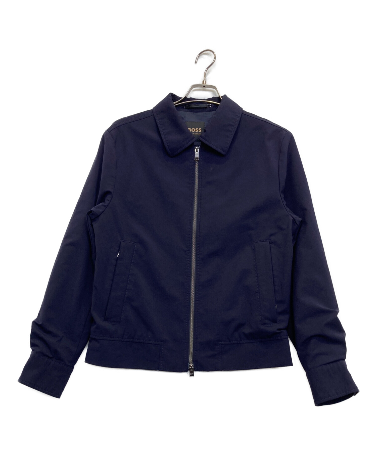 BOSS ネイビービジネスジャケット 中古・古着通販】BOSS (ボス) ジップジャケット ネイビー サイズ:44