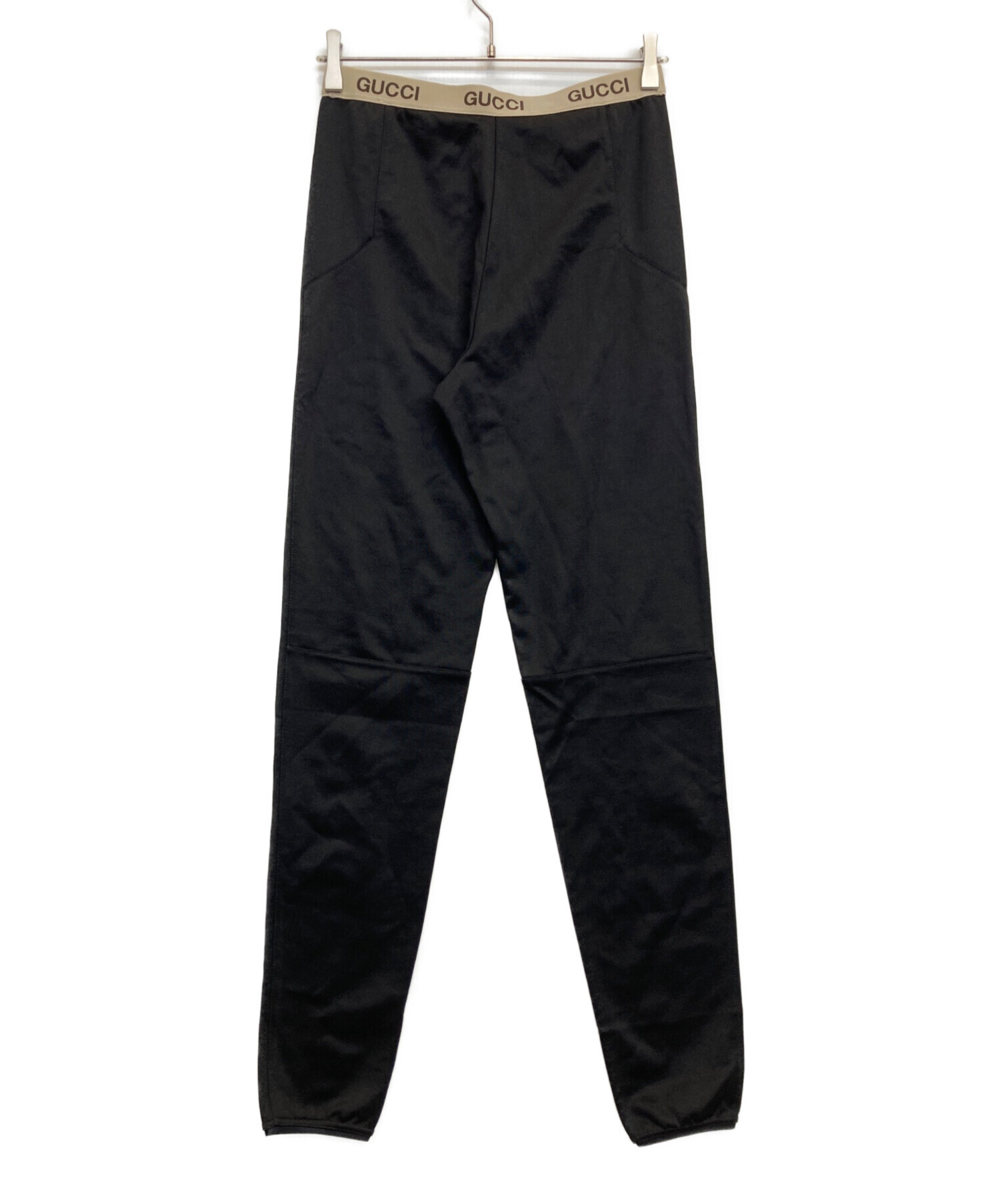 中古・古着通販】GUCCI (グッチ) ウエストロゴレギンスパンツ ブラック