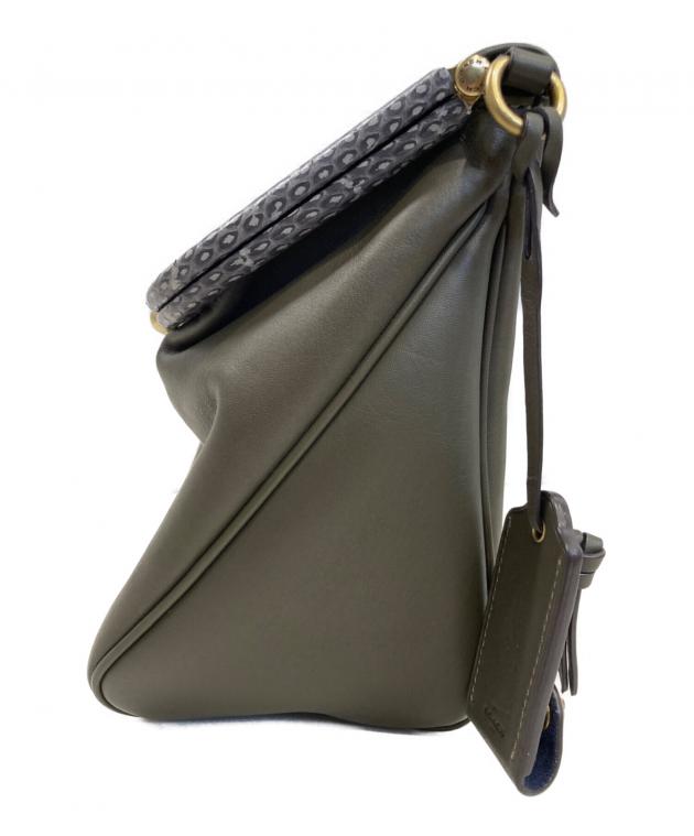 中古・古着通販】COACH (コーチ) がま口ショルダーバッグ ブラウン