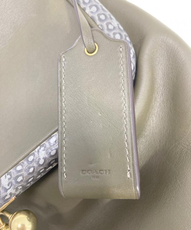 中古・古着通販】COACH (コーチ) がま口ショルダーバッグ ブラウン