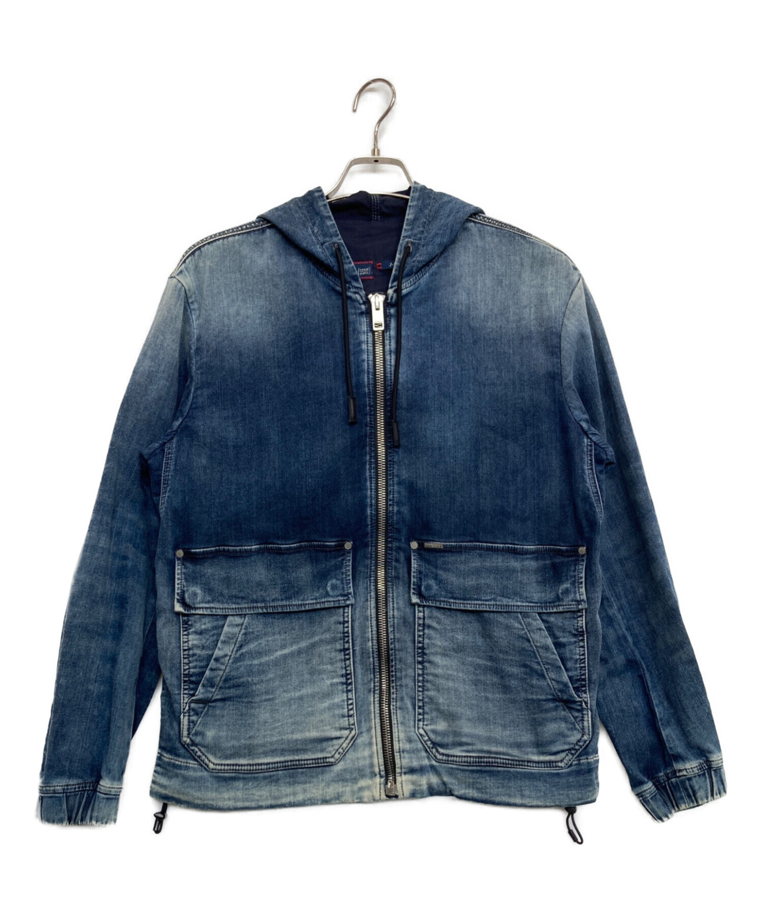 DIESEL ディーゼル　デニムフードパーカー　S 中古・古着通販】DIESEL (ディーゼル) デニムジップパーカー