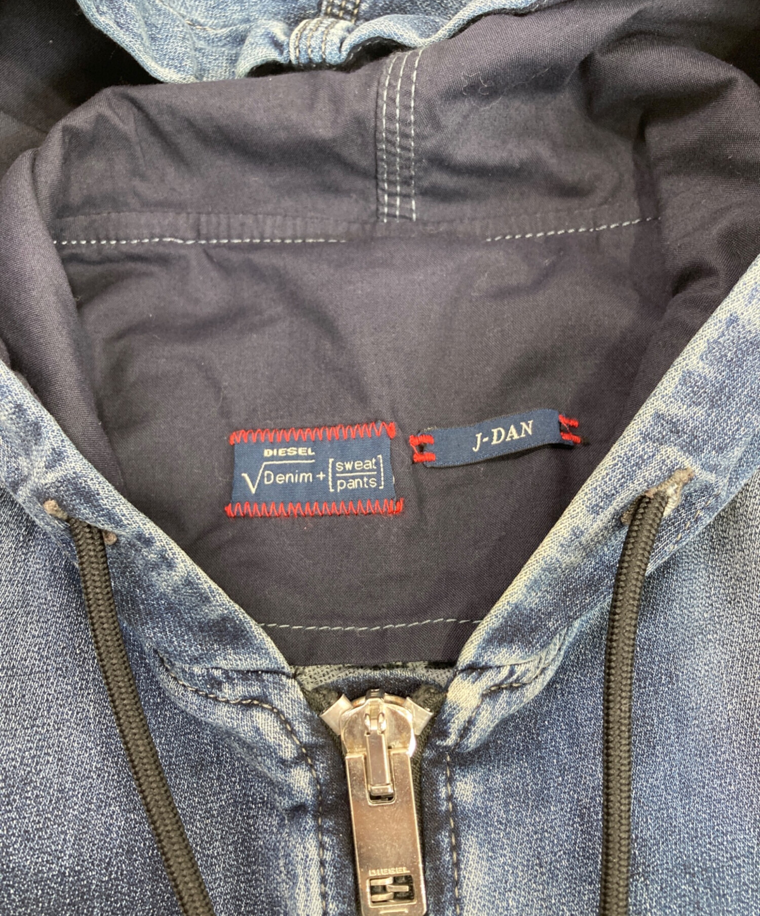 中古・古着通販】DIESEL (ディーゼル) デニムジップパーカー