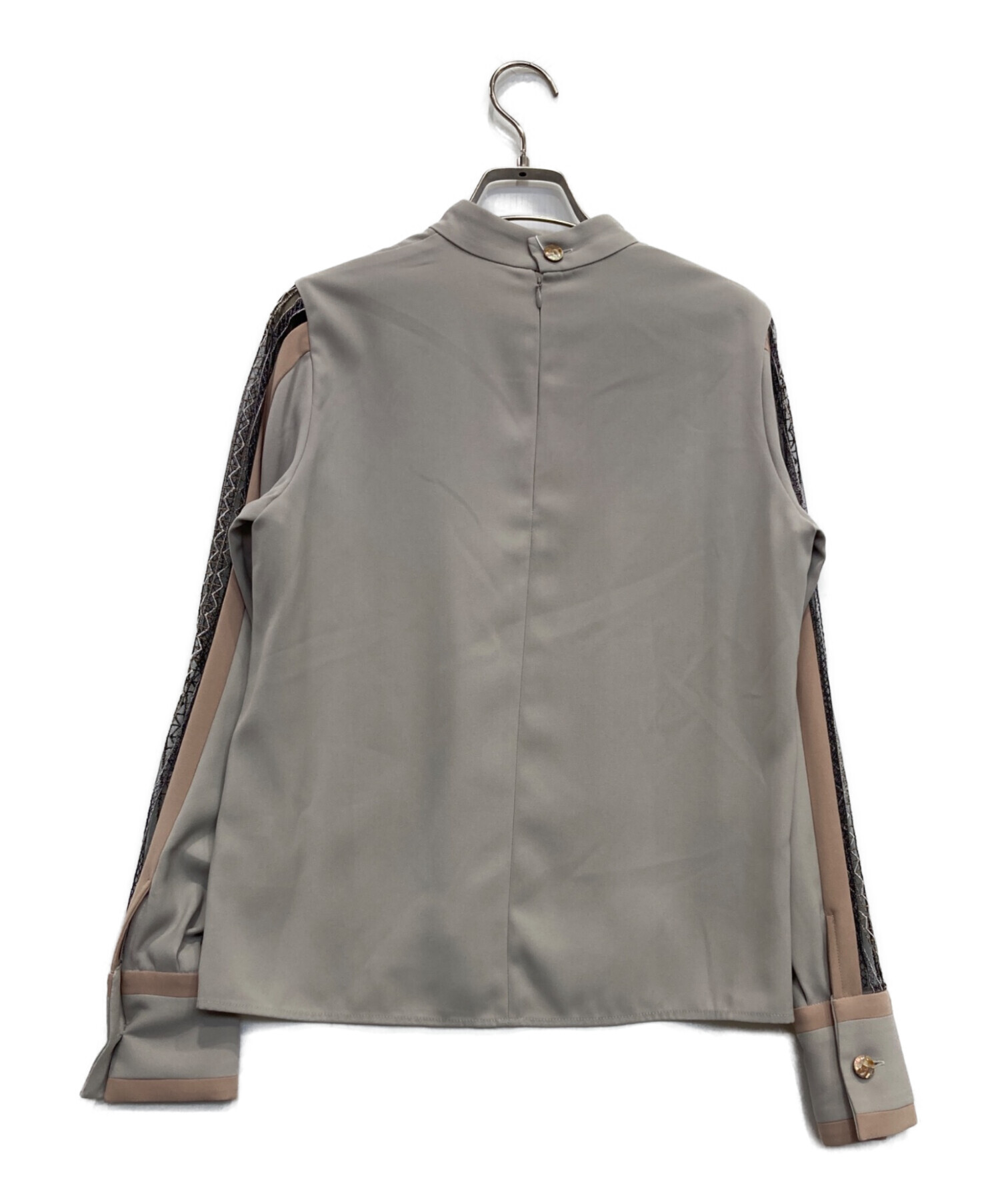 中古・古着通販】MURRAL (ミューラル) Framed flower blouse ベージュ