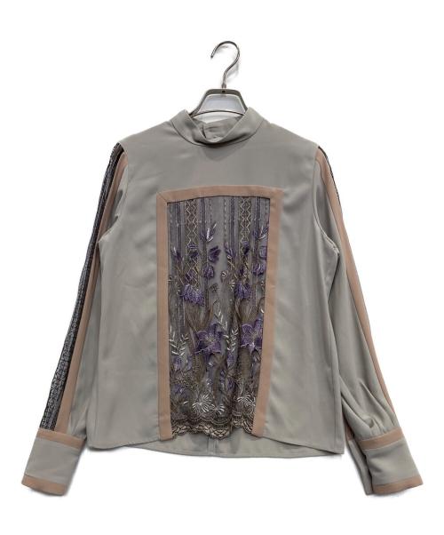 ミューラル　murral Framed flower シリーズ　ベージュ 中古・古着通販】MURRAL (ミューラル) Framed flower blouse ベージュ