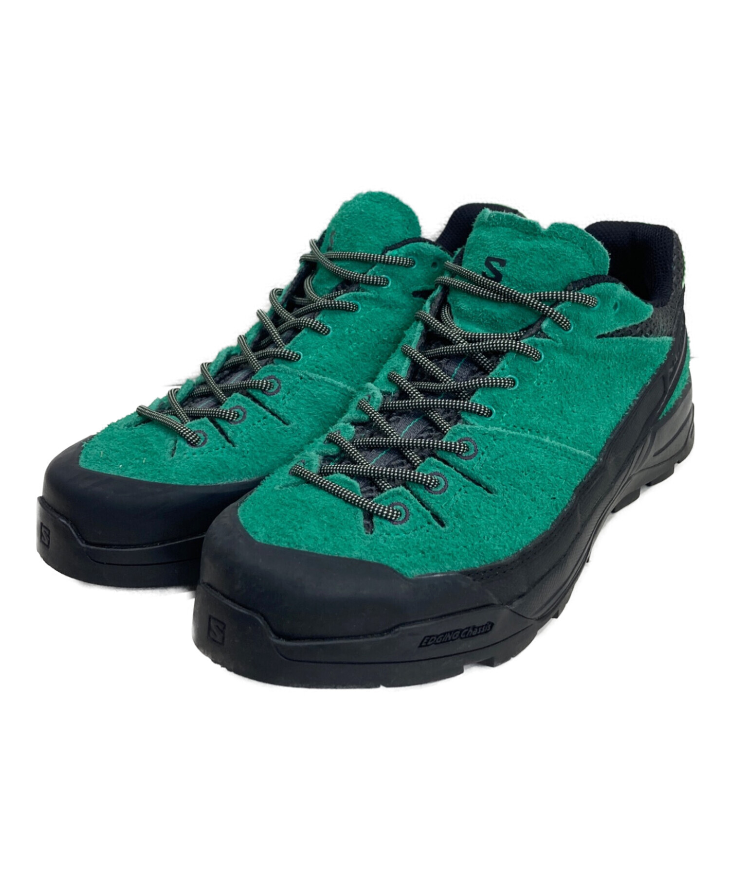 【中古品】Salomon スキーブーツ ネイビー/グリーン　27.5　使用感あり 中古・古着通販】SALOMON (サロモン) X-ALP SUEDE グリーン サイズ