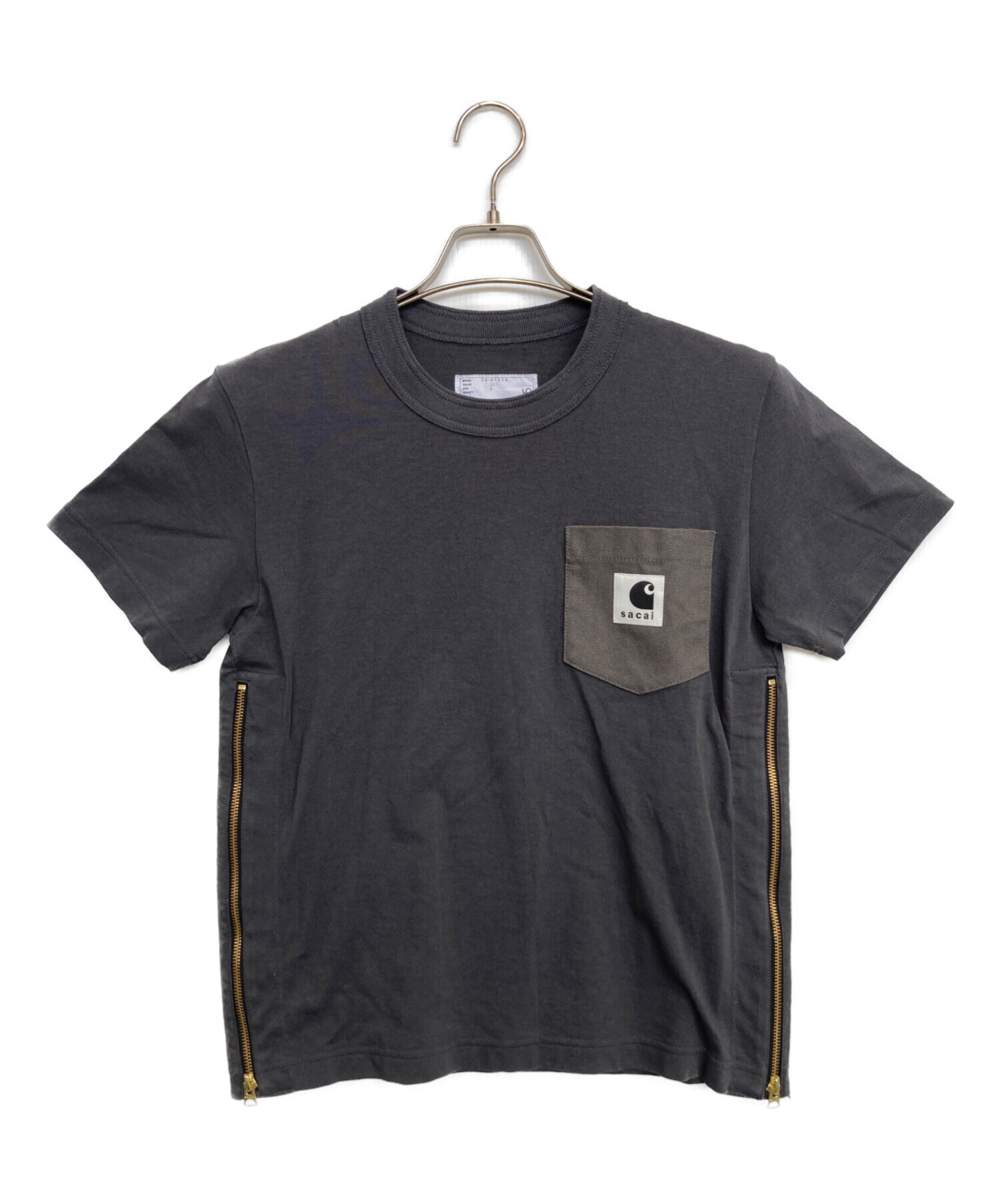 sacai 22AW スポーツミックス ポケットTシャツ グレー/ネイビー 中古・古着通販】sacai (サカイ) CARHARTT WIP (カーハート ワーク