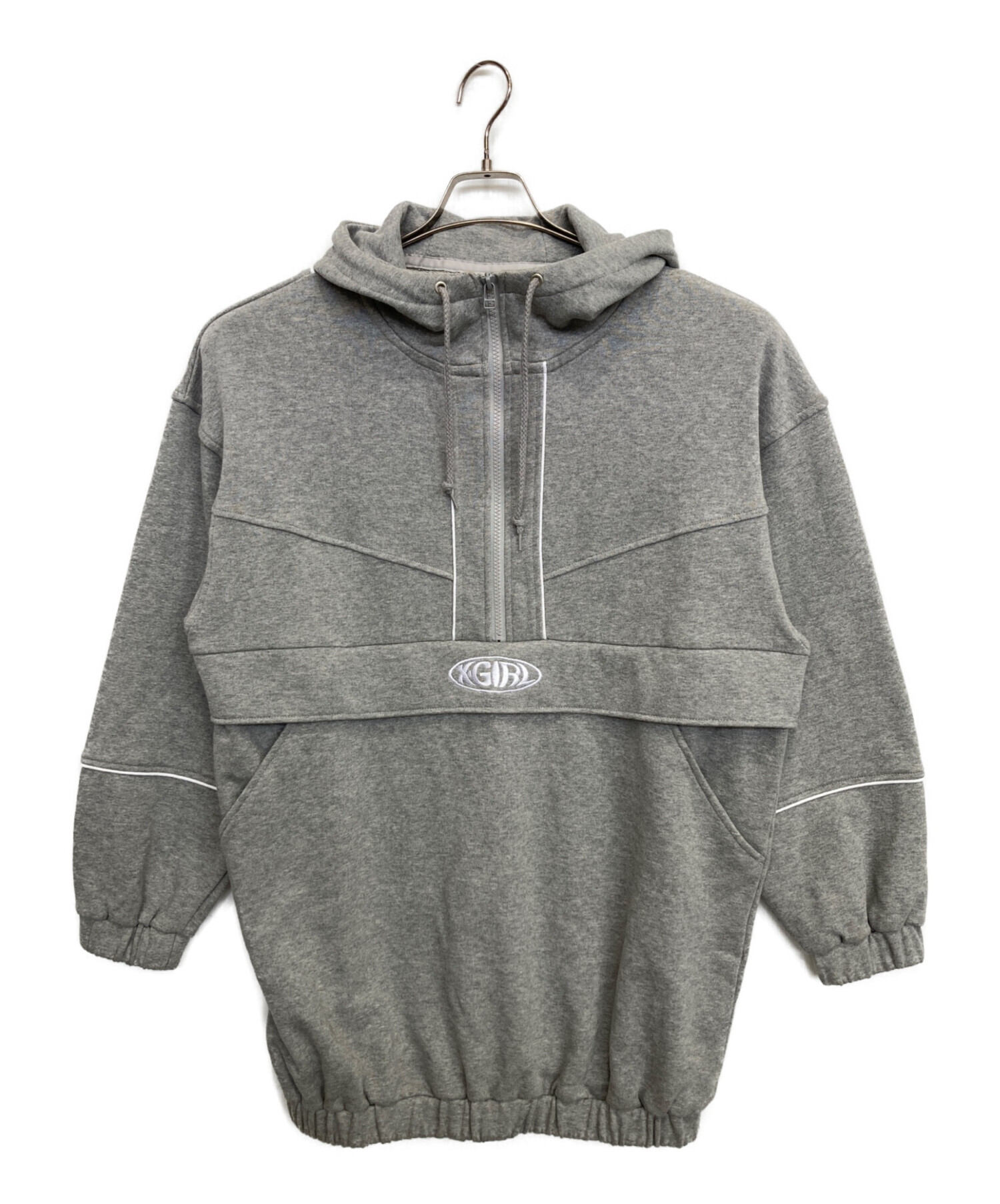 中古・古着通販】X-girl (エックスガール) SWEAT ANORAK DRESS グレー