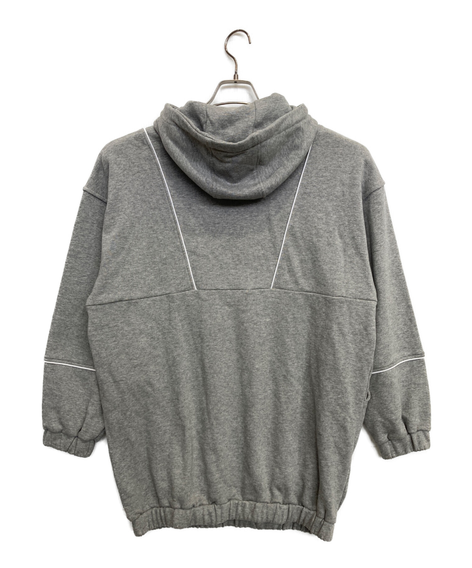 【90’sテイスト】X-girl/エックスガール【古着】 中古・古着通販】X-girl (エックスガール) SWEAT ANORAK DRESS グレー