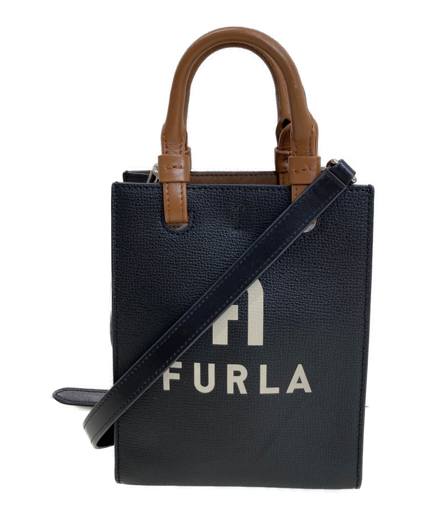 中古・古着通販】FURLA (フルラ) アミナトートバッグ ブラック