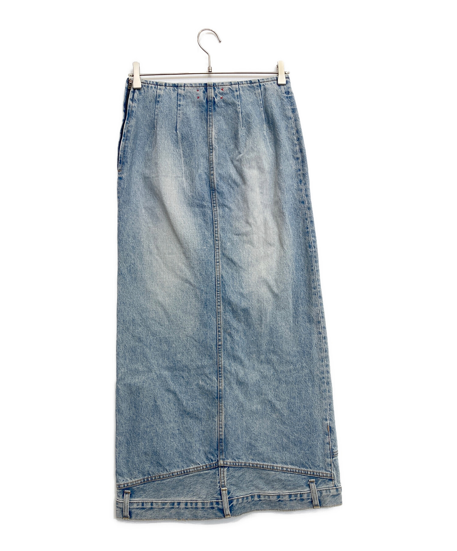 中古・古着通販】MEYAME (メヤメ) DENIME UPSIDE-DOWN SKIRT ブルー