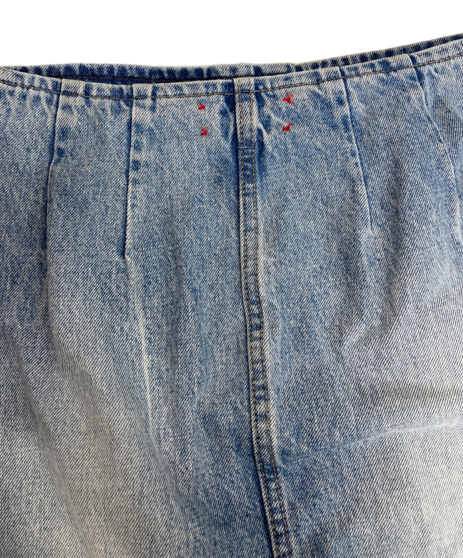 中古・古着通販】MEYAME (メヤメ) DENIME UPSIDE-DOWN SKIRT ブルー