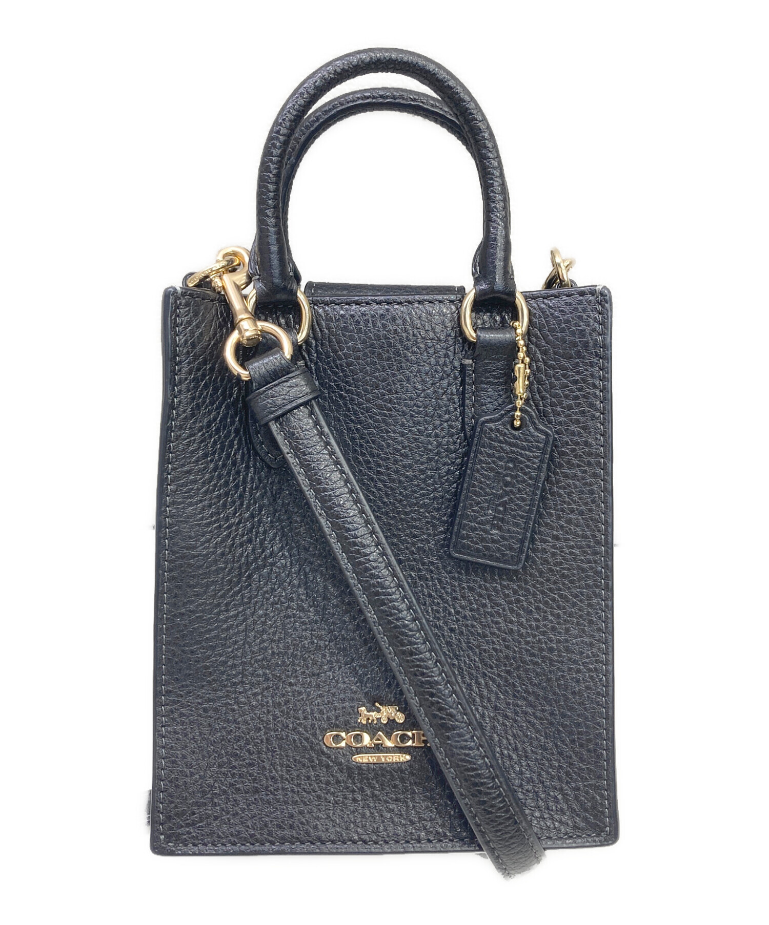 中古・古着通販】COACH (コーチ) ノース サウス ミニ トート ブラック