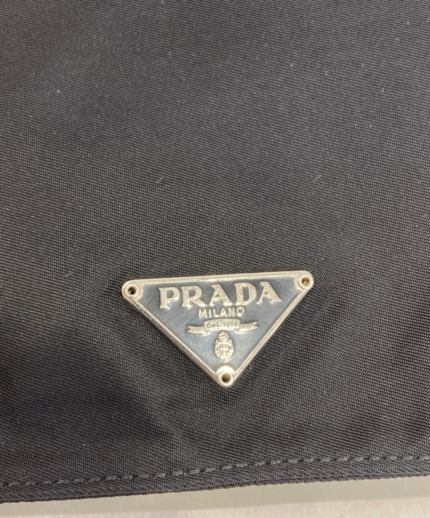 中古・古着通販】PRADA (プラダ) 三角ロゴポーチ ブラック｜ブランド