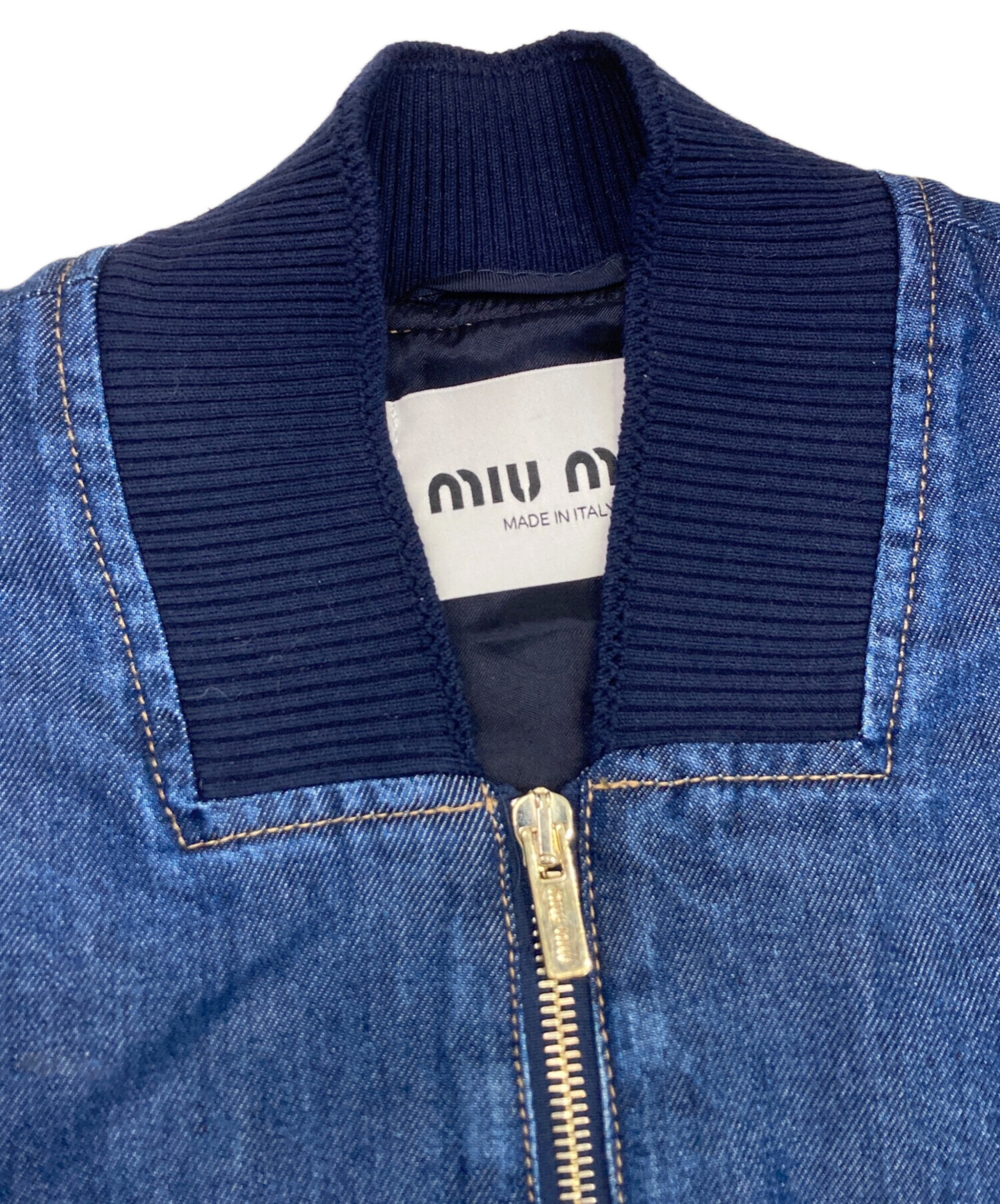 中古・古着通販】MIU MIU (ミュウミュウ) クロップドロゴデニム