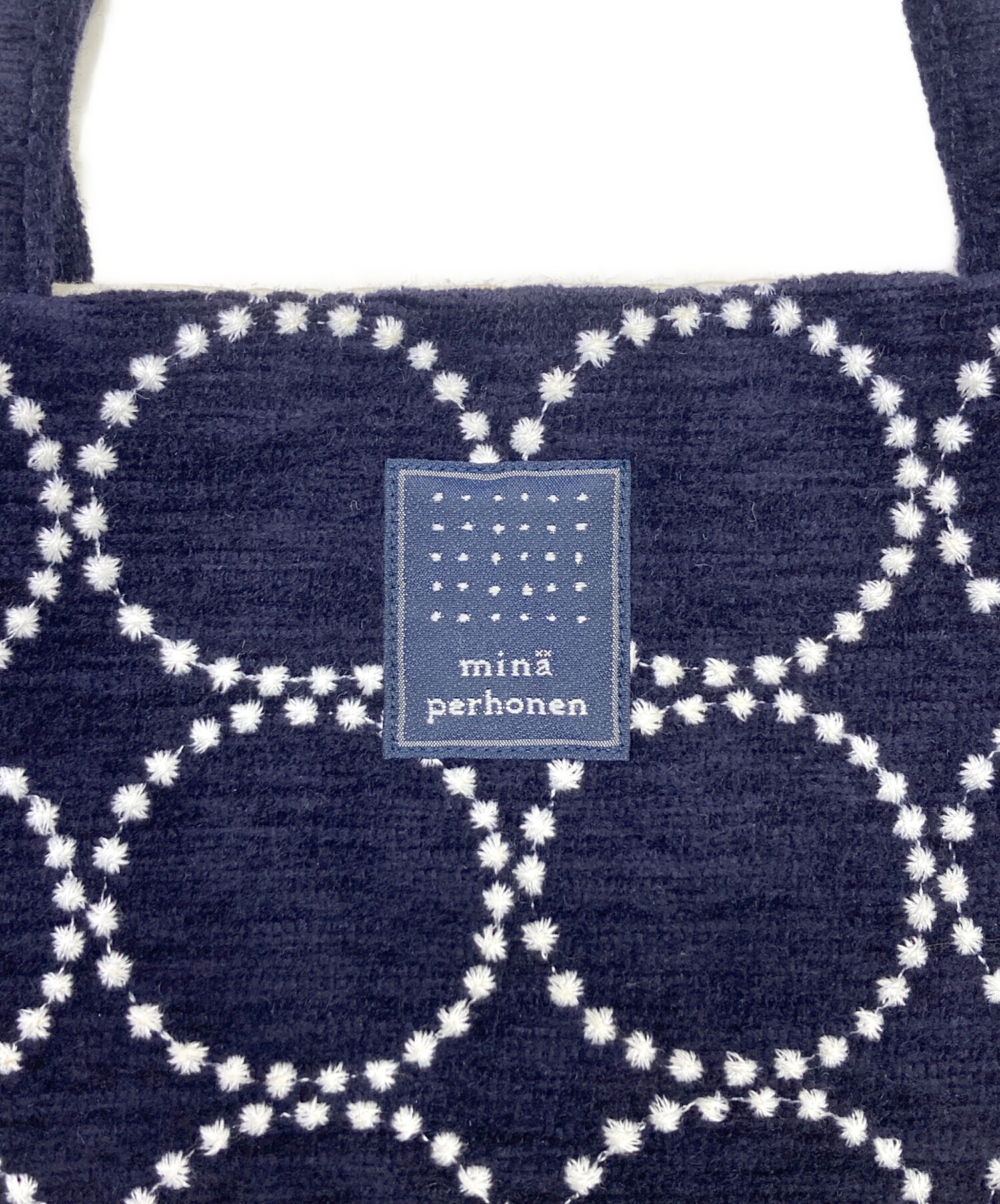 限定⚮̈ミナペルホネン　go! dark navy ヌッピバッグ 中古・古着通販】mina perhonen (ミナ ペルホネン) ハンドバッグ