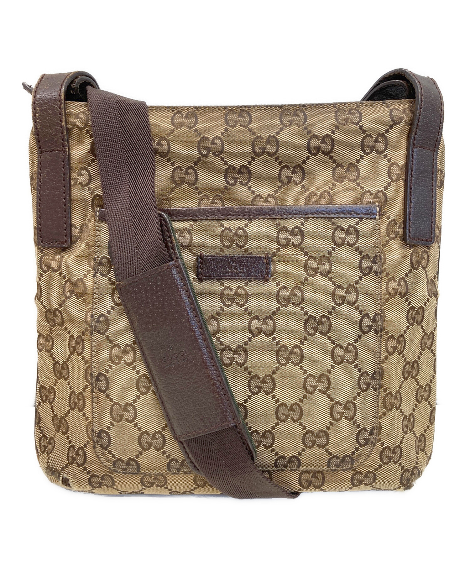 中古・古着通販】GUCCI (グッチ) GG柄ショルダーバッグ ベージュ 