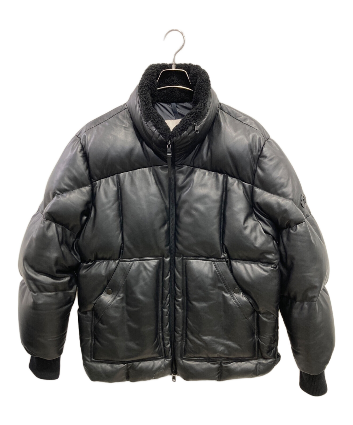中古・古着通販】MONCLER (モンクレール) Aisneオールレザーダウン