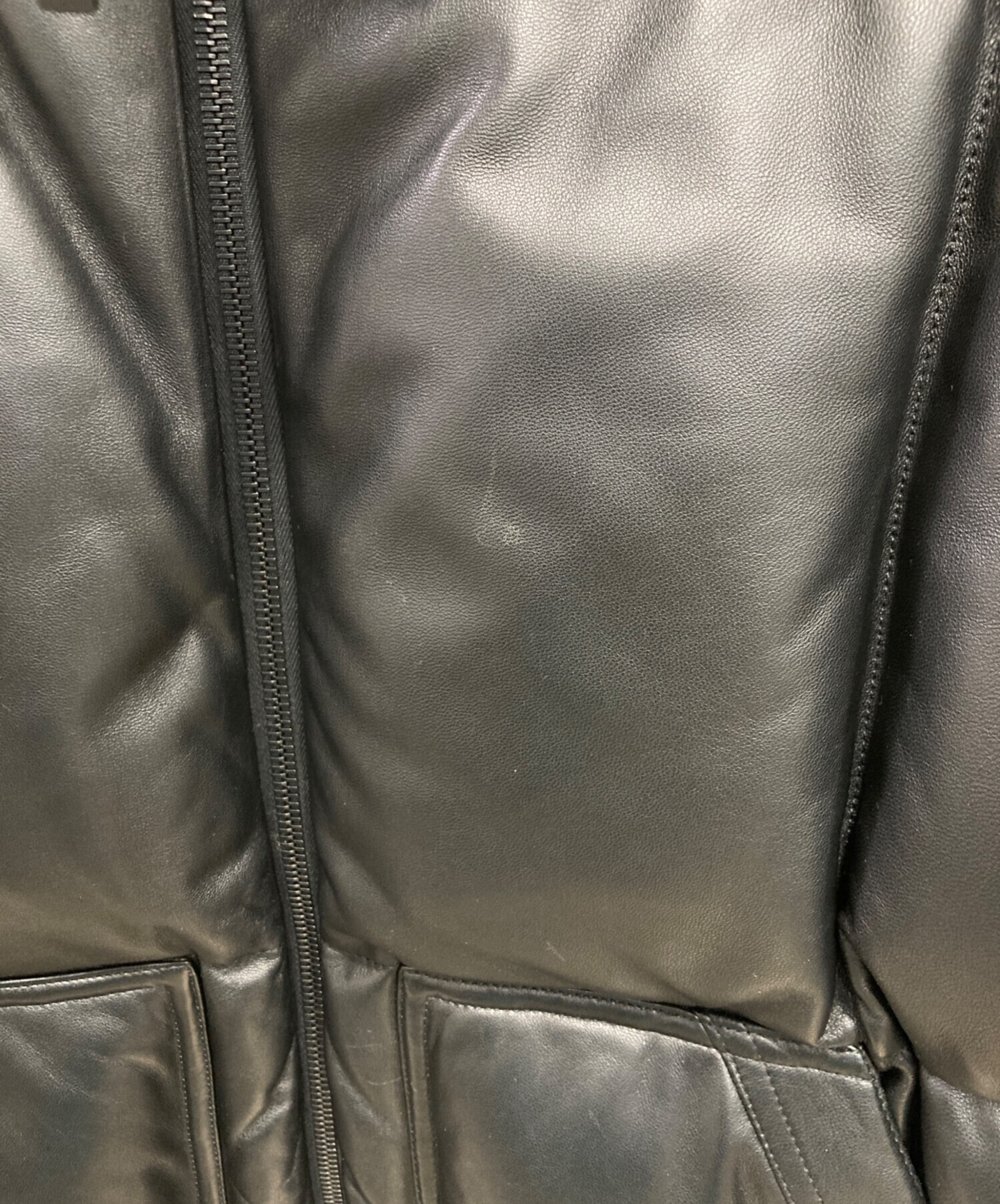 中古・古着通販】MONCLER (モンクレール) Aisneオールレザーダウン