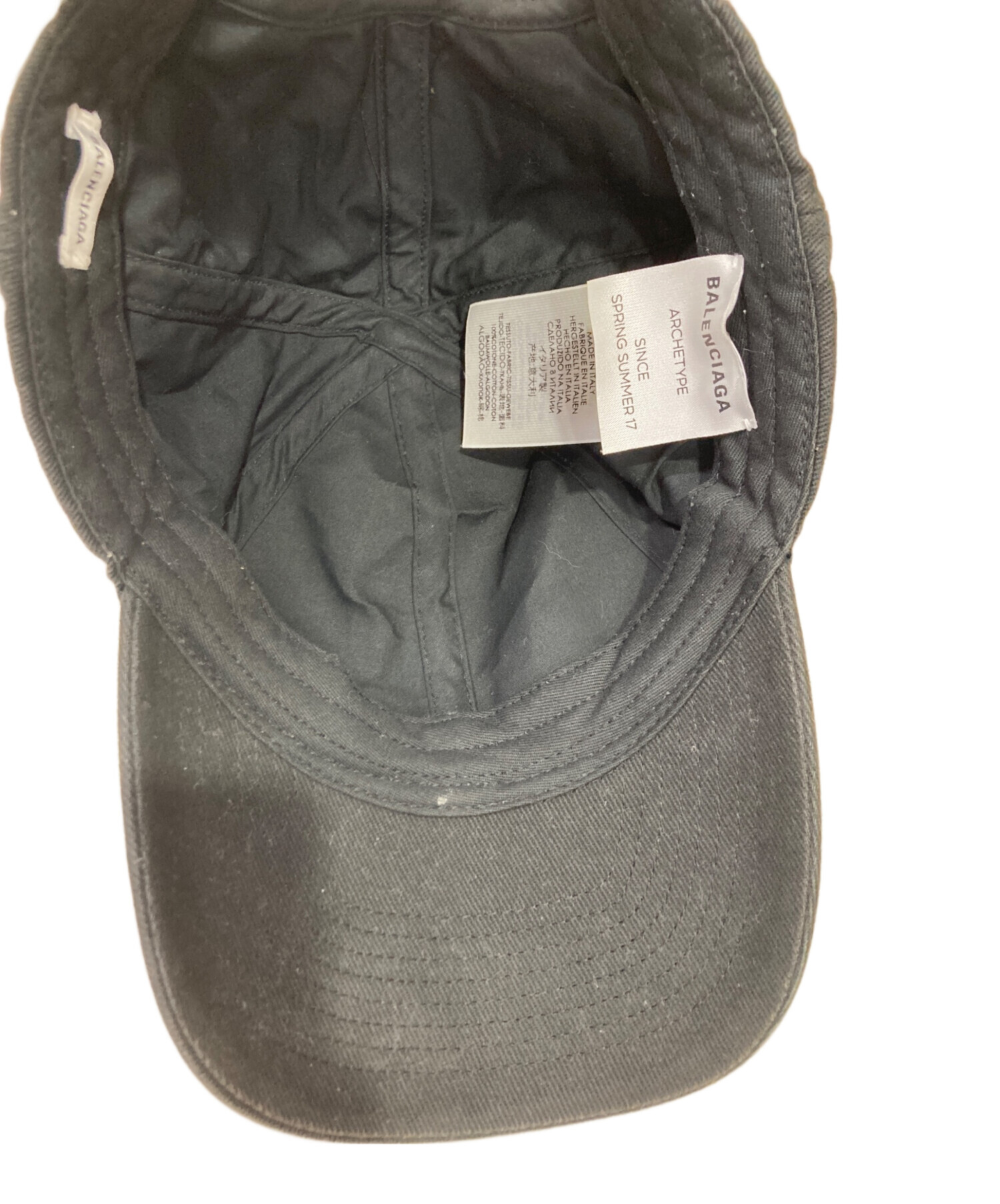中古・古着通販】BALENCIAGA (バレンシアガ) ロゴキャップ ブラック