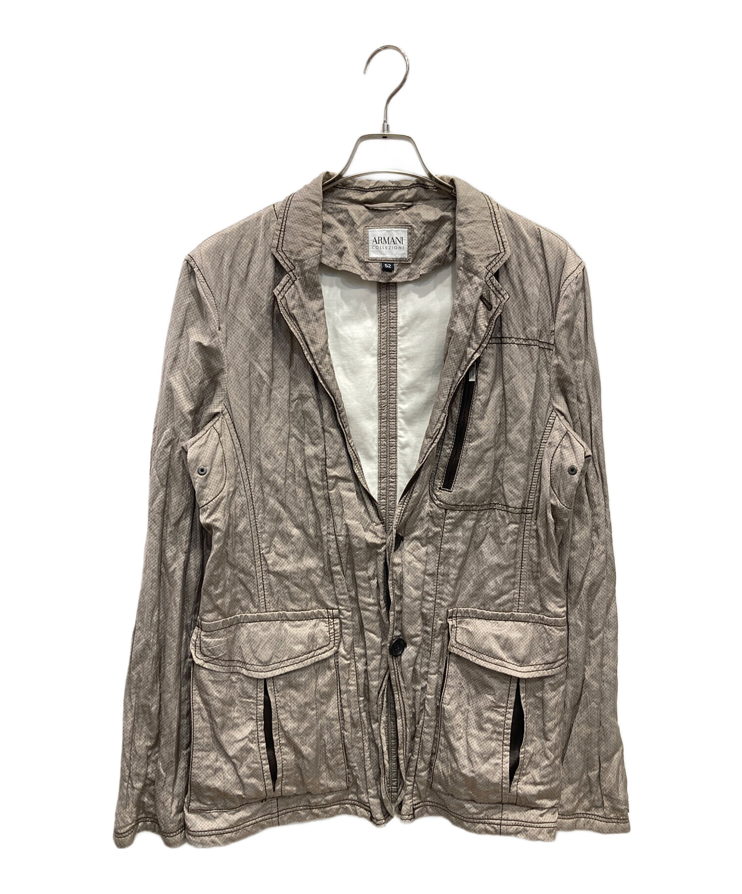 ARMANI COLLEZIONI シャーリング ナイロンテーラードジャケット 中古・古着通販】ARMANI COLLEZIONI (アルマーニ コレツィオーニ