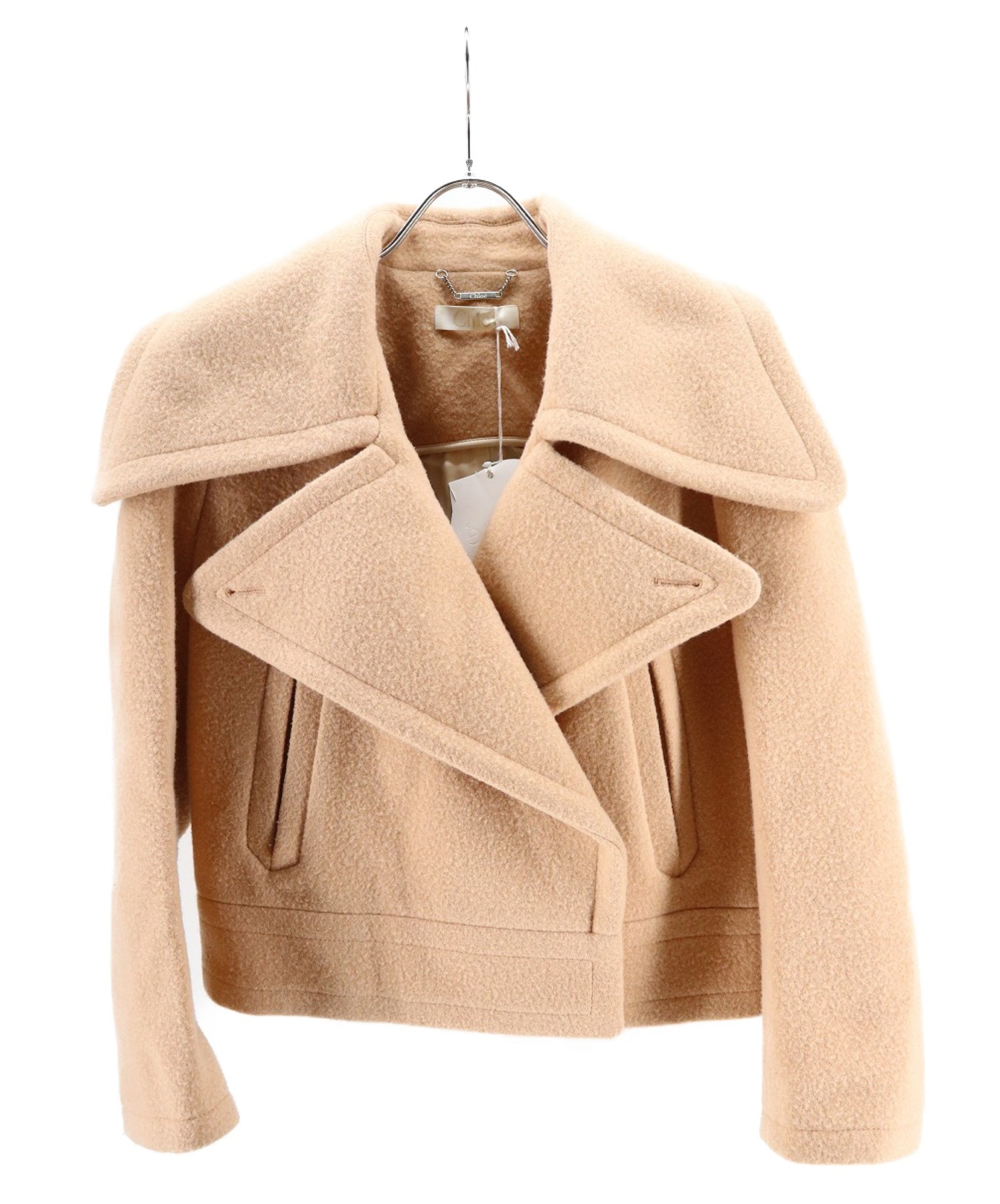 Chloé ベージュコート 中古・古着通販】Chloe (クロエ) メルトンハーフコート ベージュ