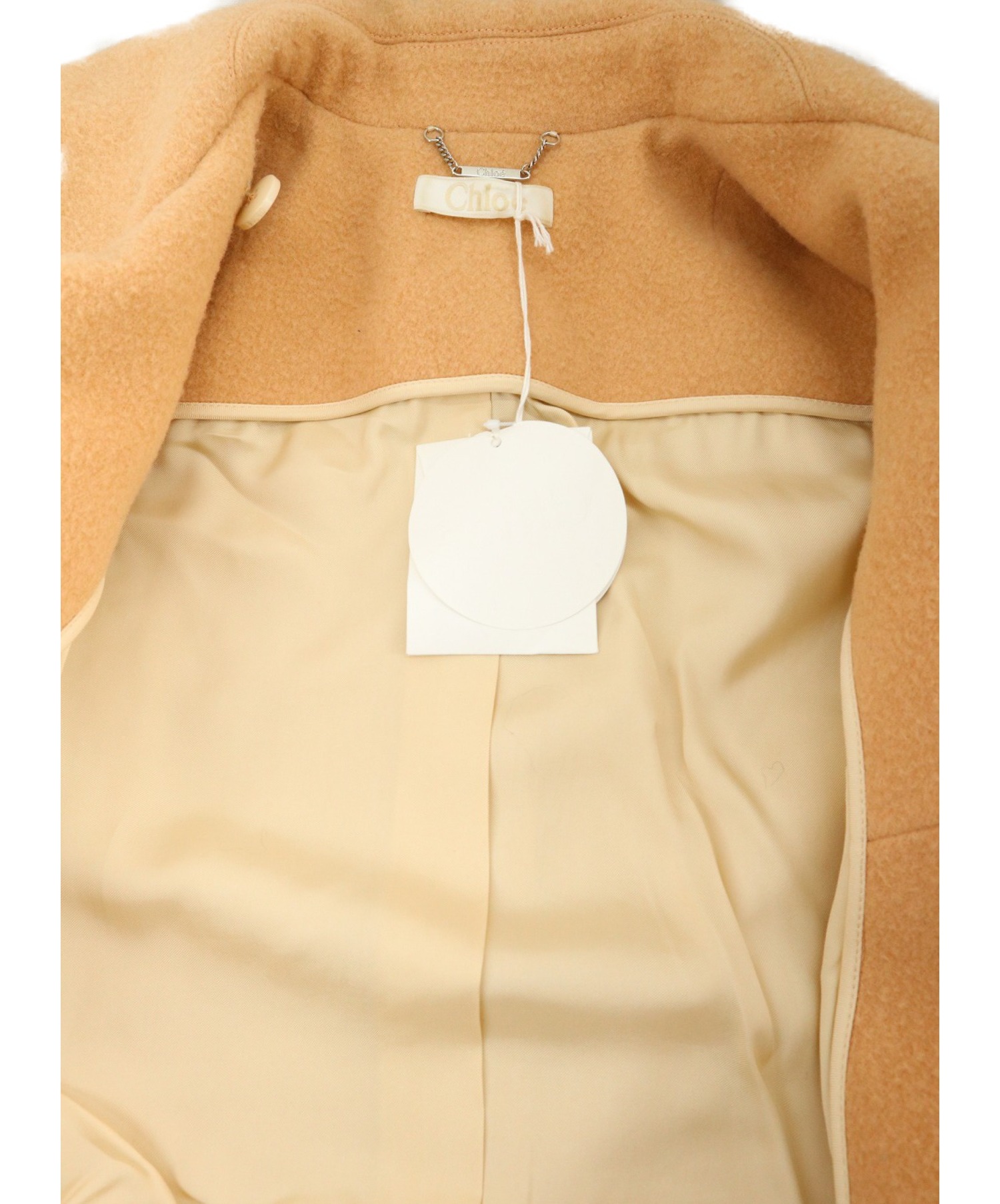 中古・古着通販】Chloe (クロエ) メルトンハーフコート ベージュ