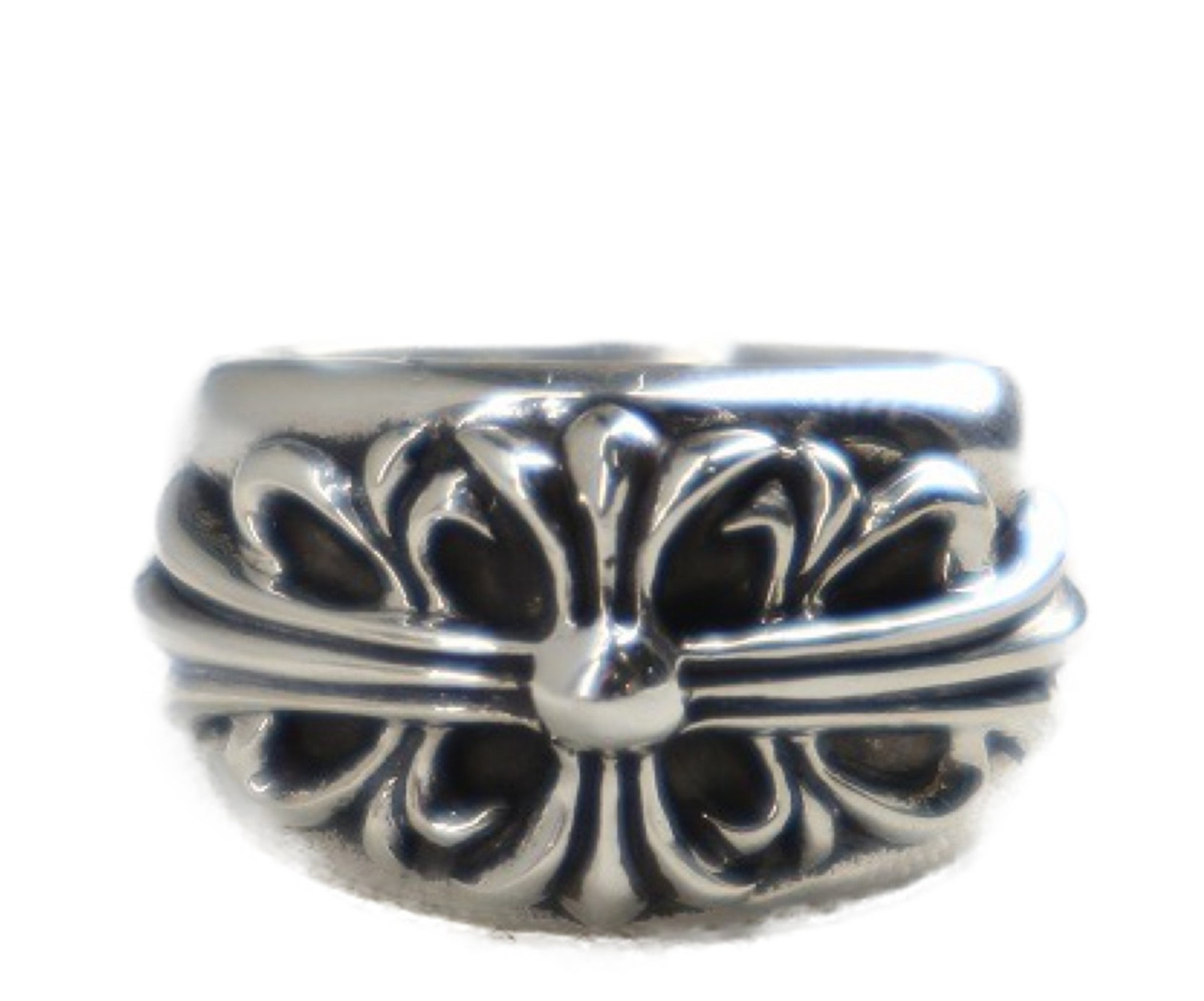 【中古】Chrome Hearts フローラルリング 1992年製 希少・美品】CHROME/HEARTS/フローラルクロスリング/1992年製/18号