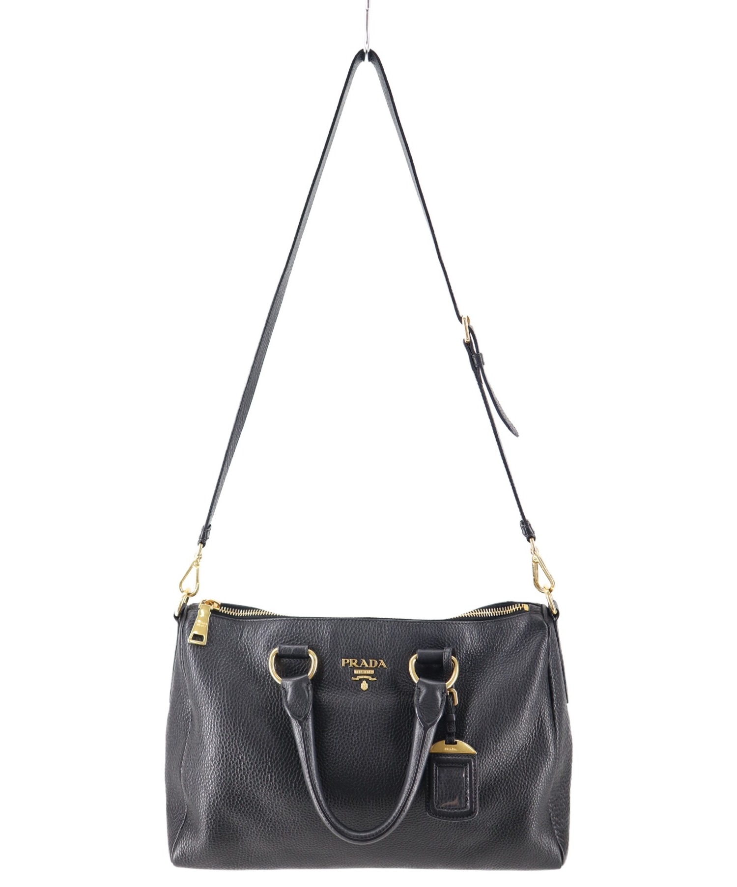 中古・古着通販】PRADA (プラダ) 2WAYレザーバッグ ブラック BN2794