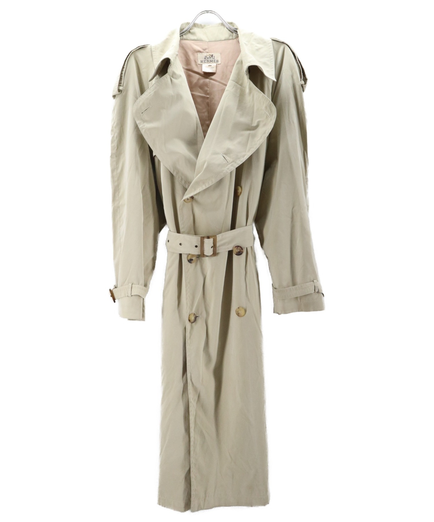 HERMÈS エルメストレンチコート ベージュ