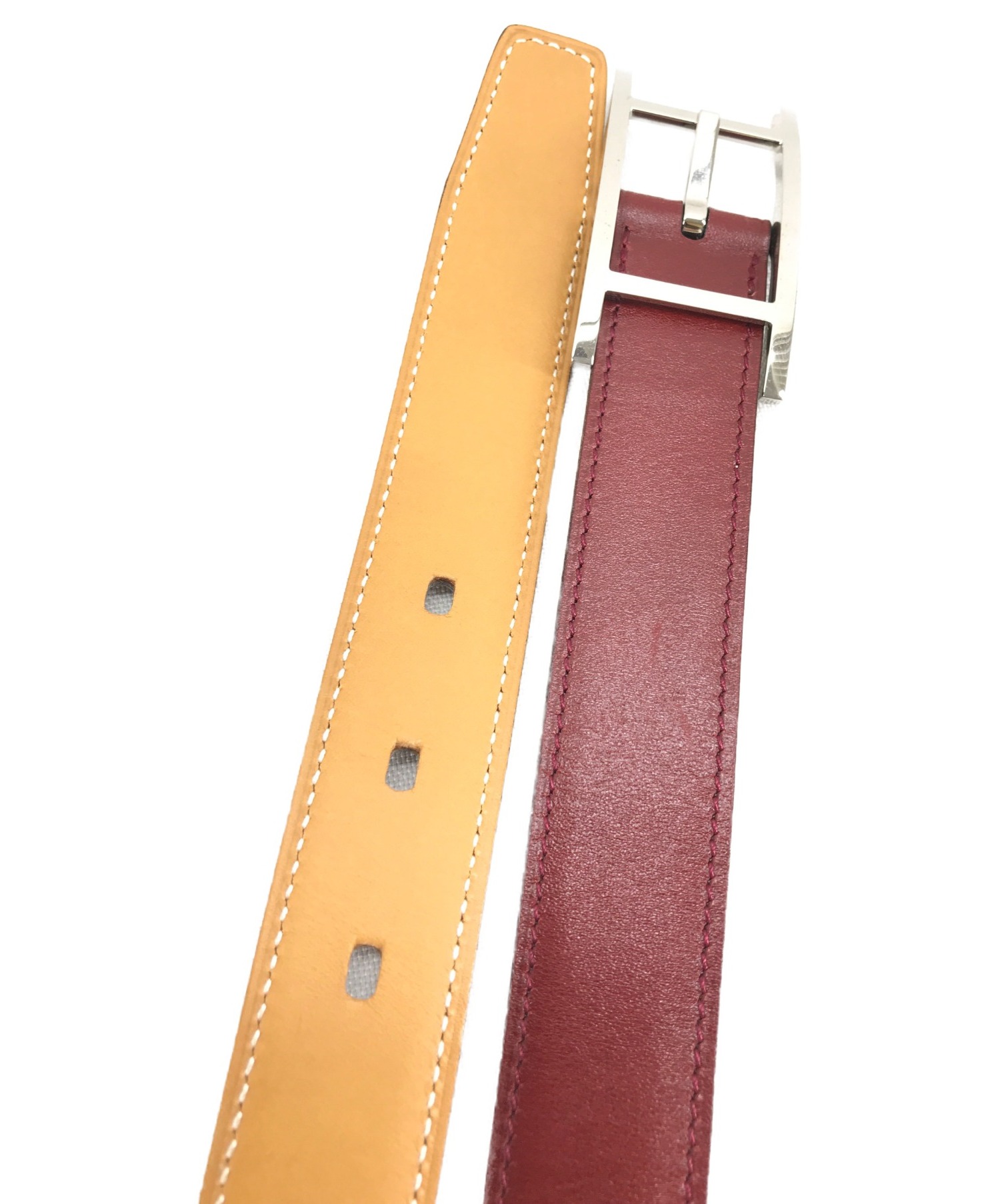 中古・古着通販】HERMES (エルメス) アピ3カンタンベルト レッド 