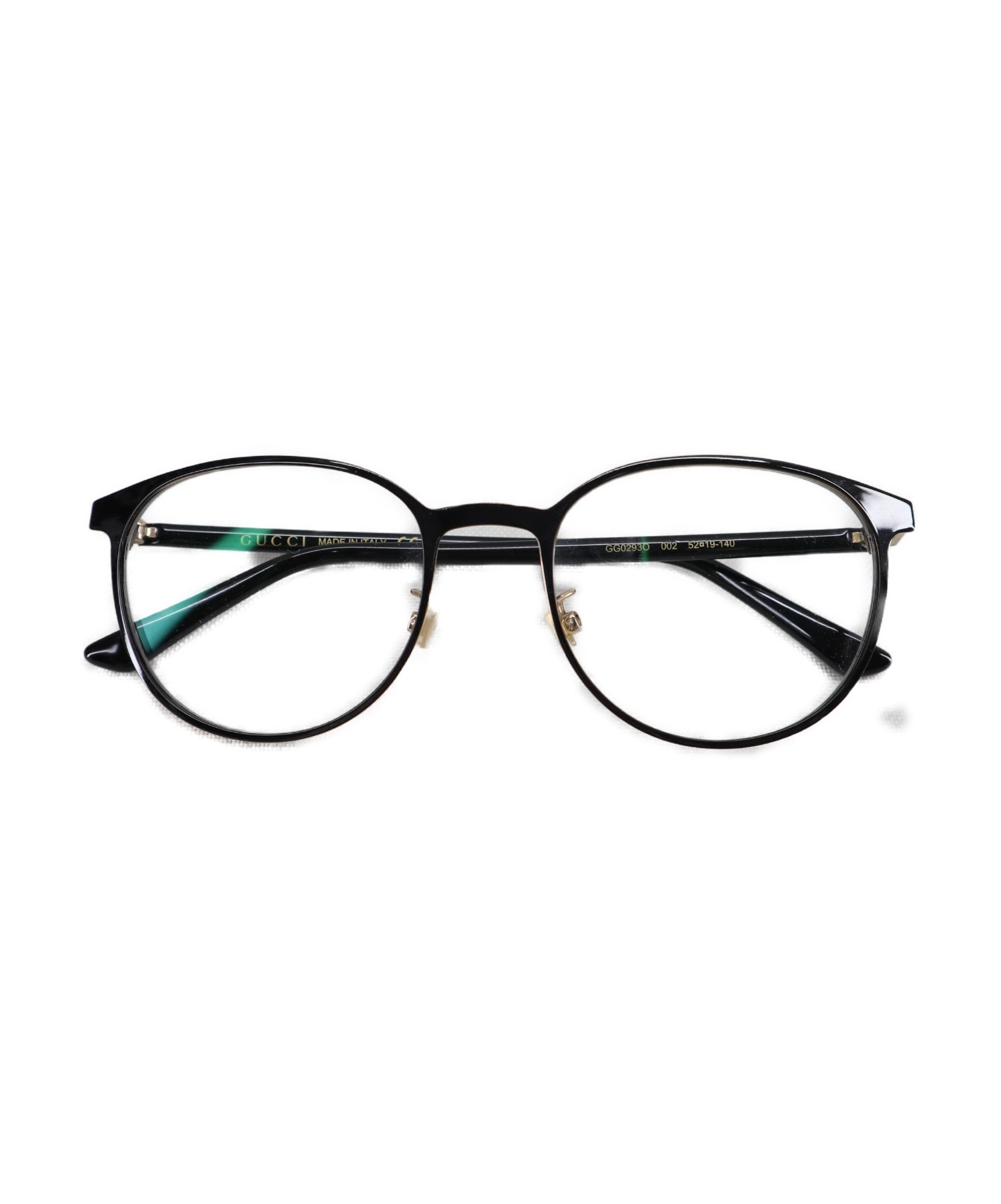 中古・古着通販】GUCCI (グッチ) ラウンド眼鏡フレーム ブラック 