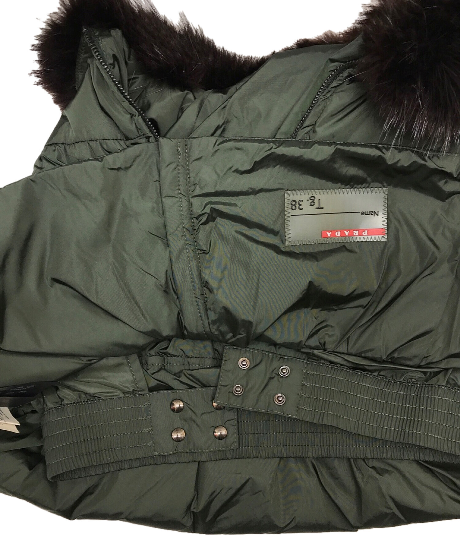 中古・古着通販】PRADA (プラダ) ショートダウンジャケット グリーン 