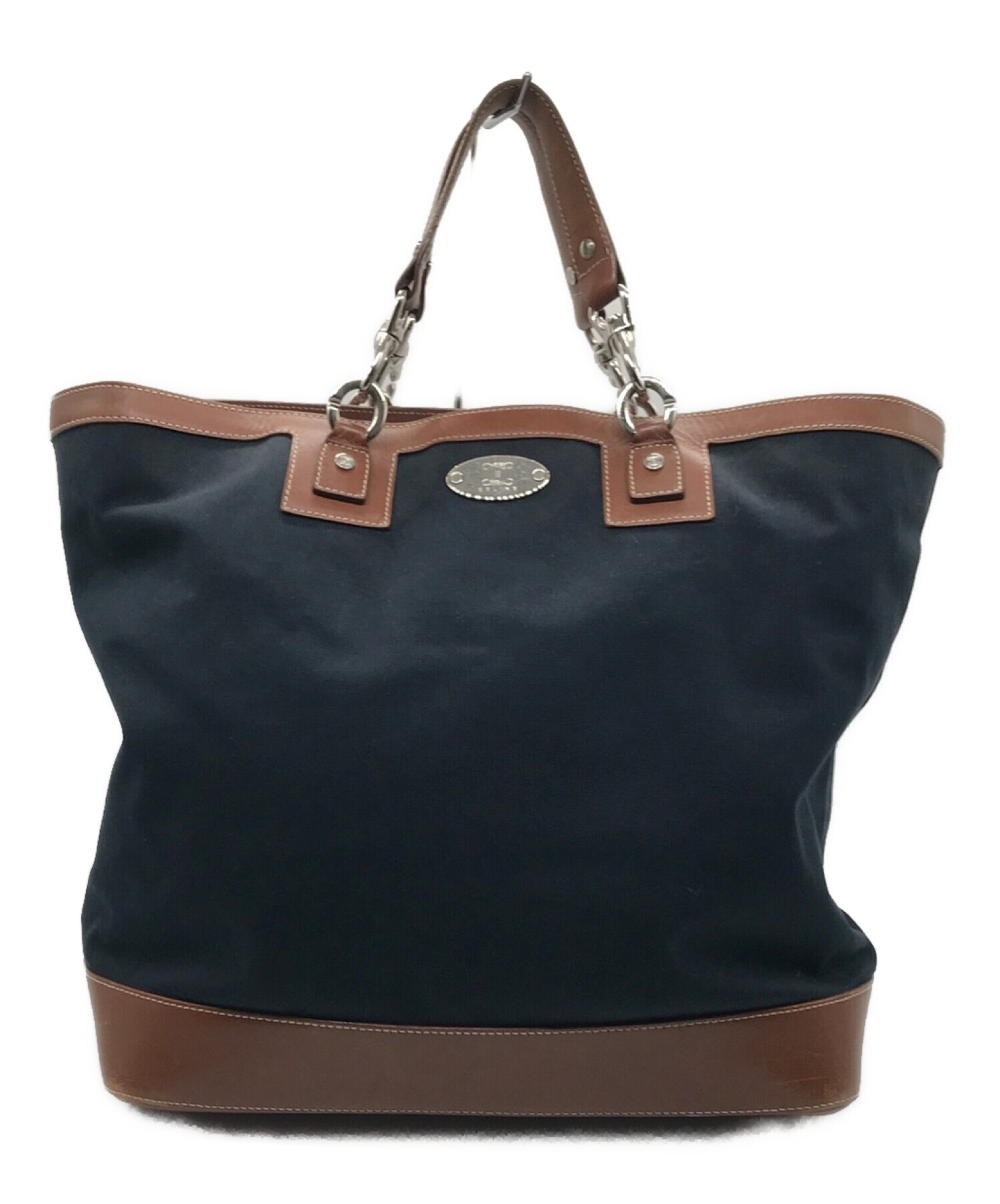中古・古着通販】CELINE (セリーヌ) キャンバスレザーロゴプレート 