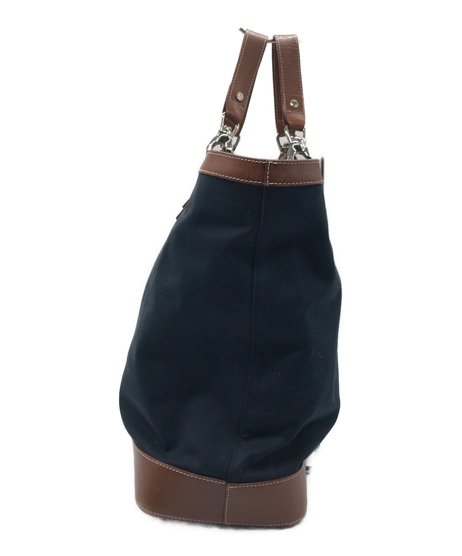 中古・古着通販】CELINE (セリーヌ) キャンバスレザーロゴプレート 